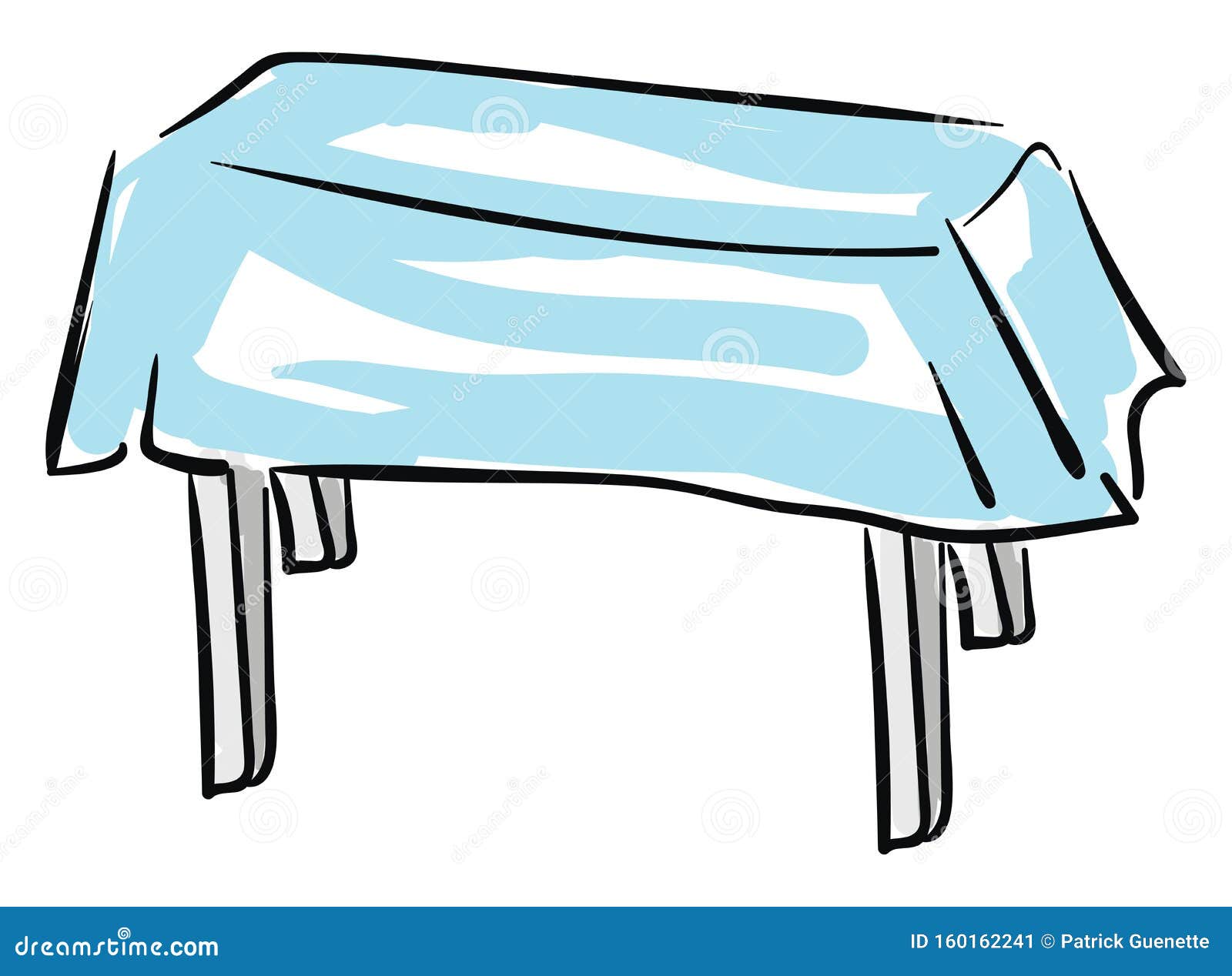 Рисуем стол с голубым