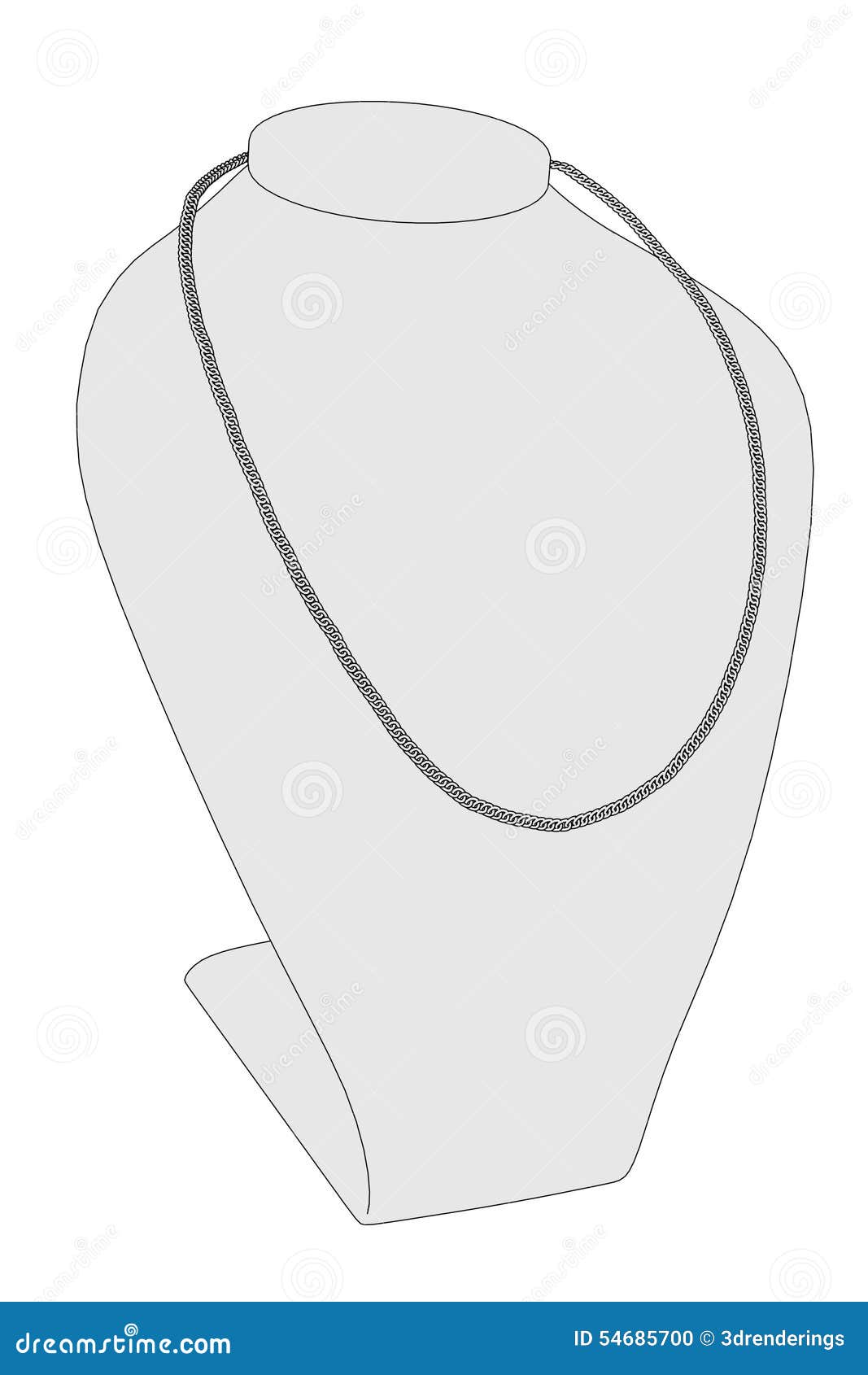 Драгоценность ожерелья. 2d изображение шаржа драгоценности ожерелья