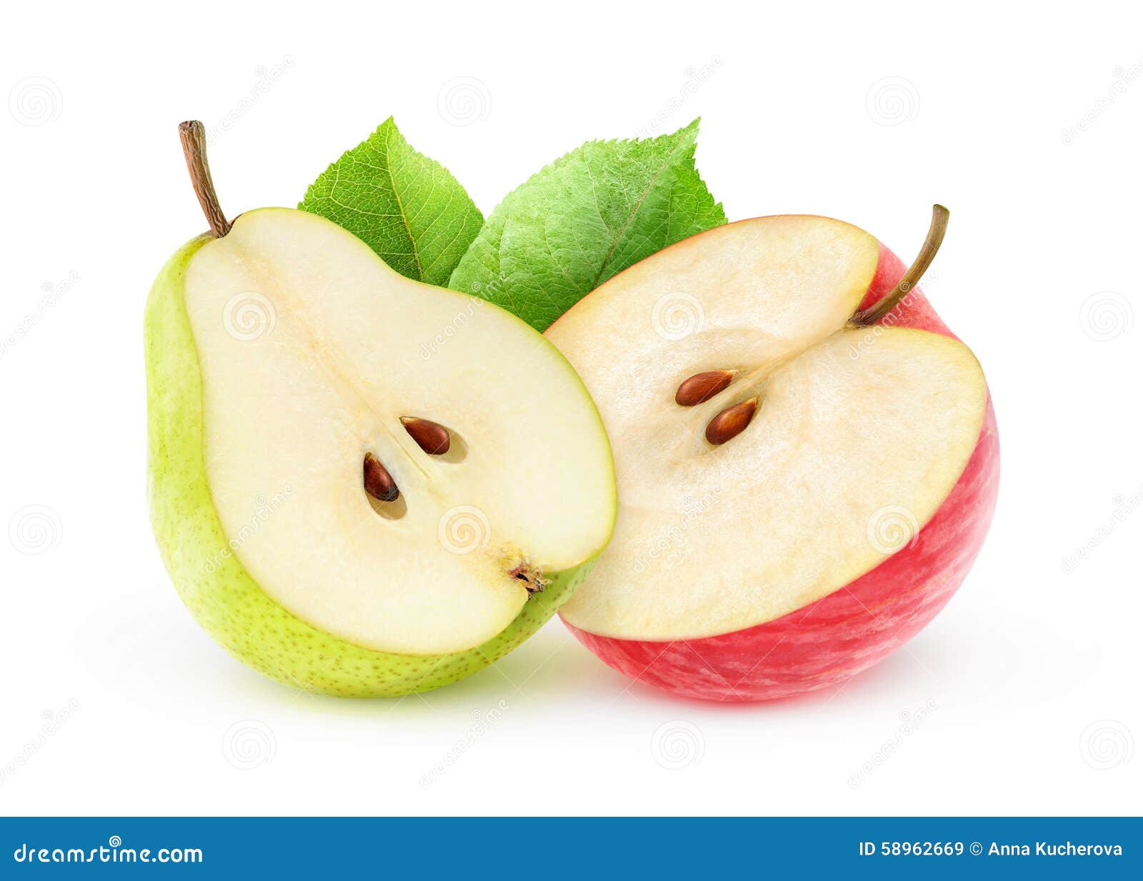Яблоко и яблоко в разрезе