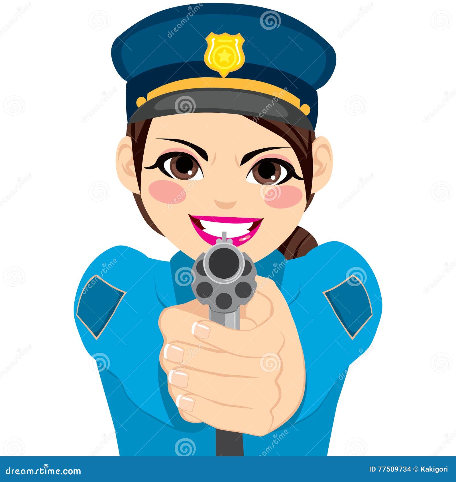 Мультяшный полицейский девушка