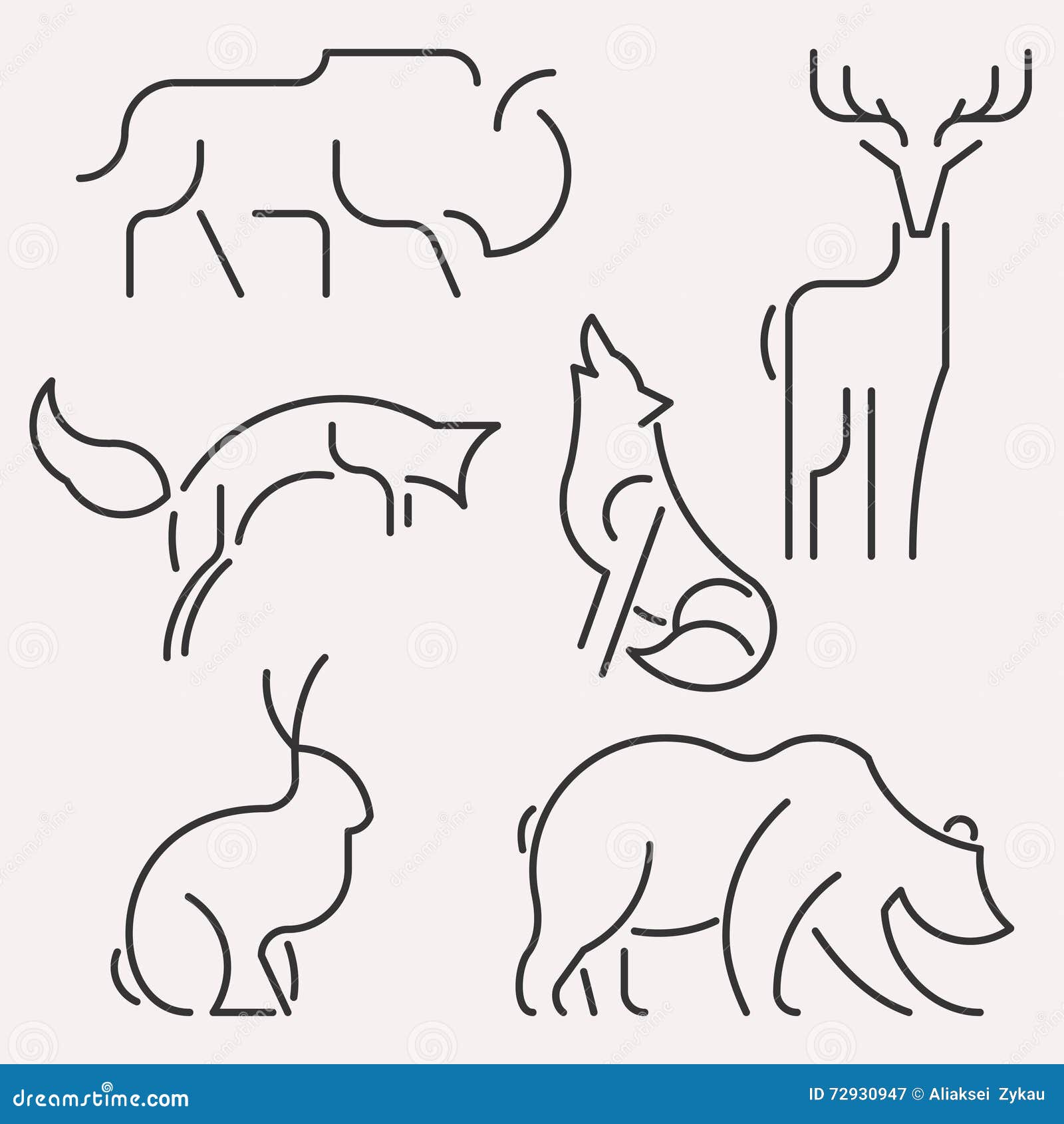 Схематичное изображение животных