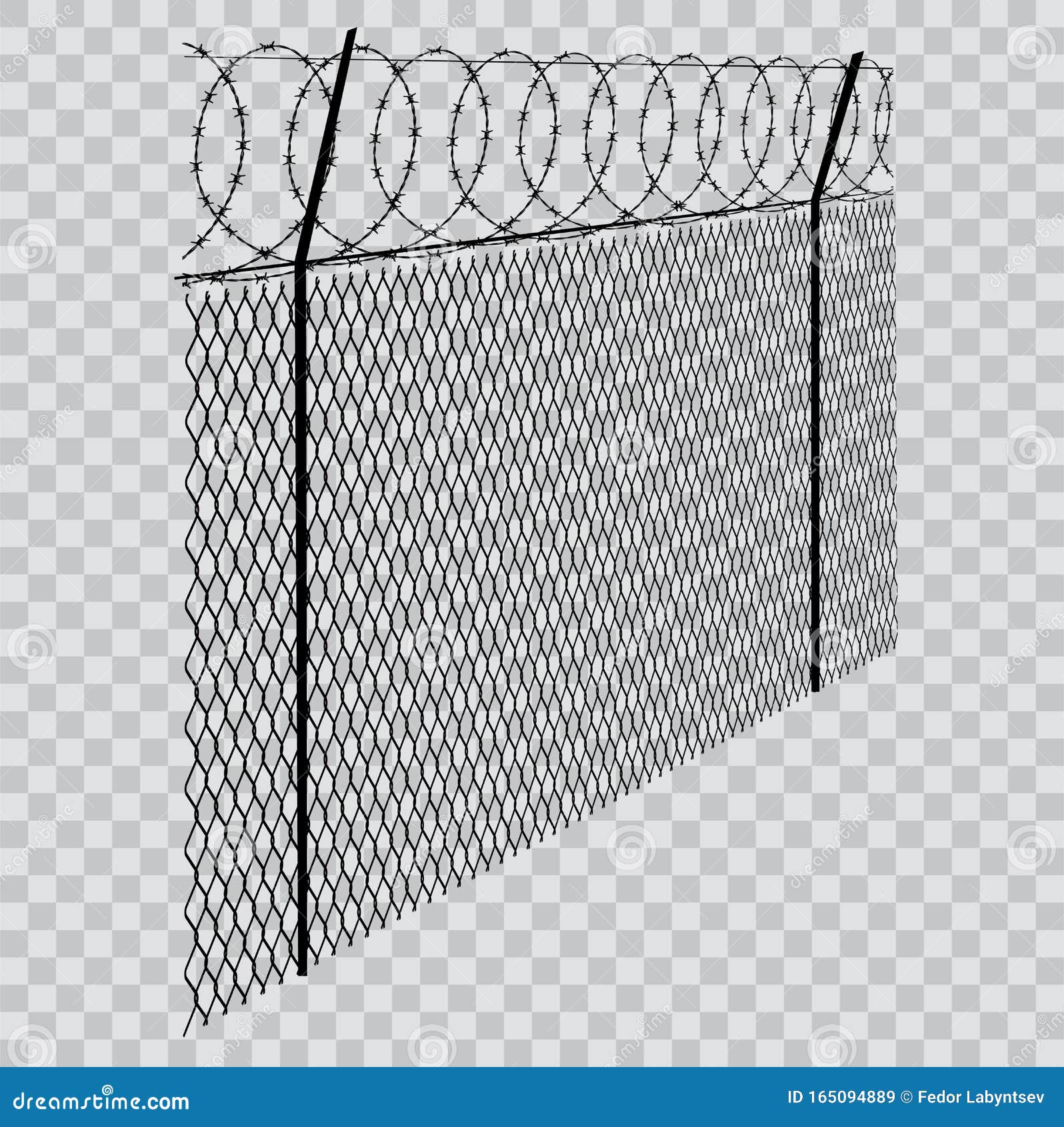 Забор из колючей проволоки рисунок