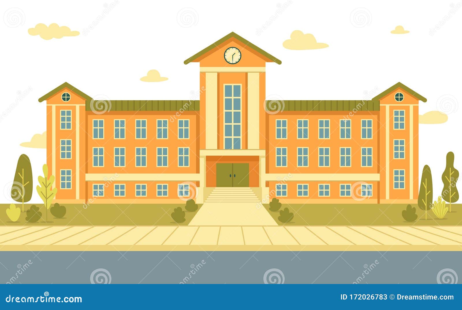 Дидактическая картинка школа здание