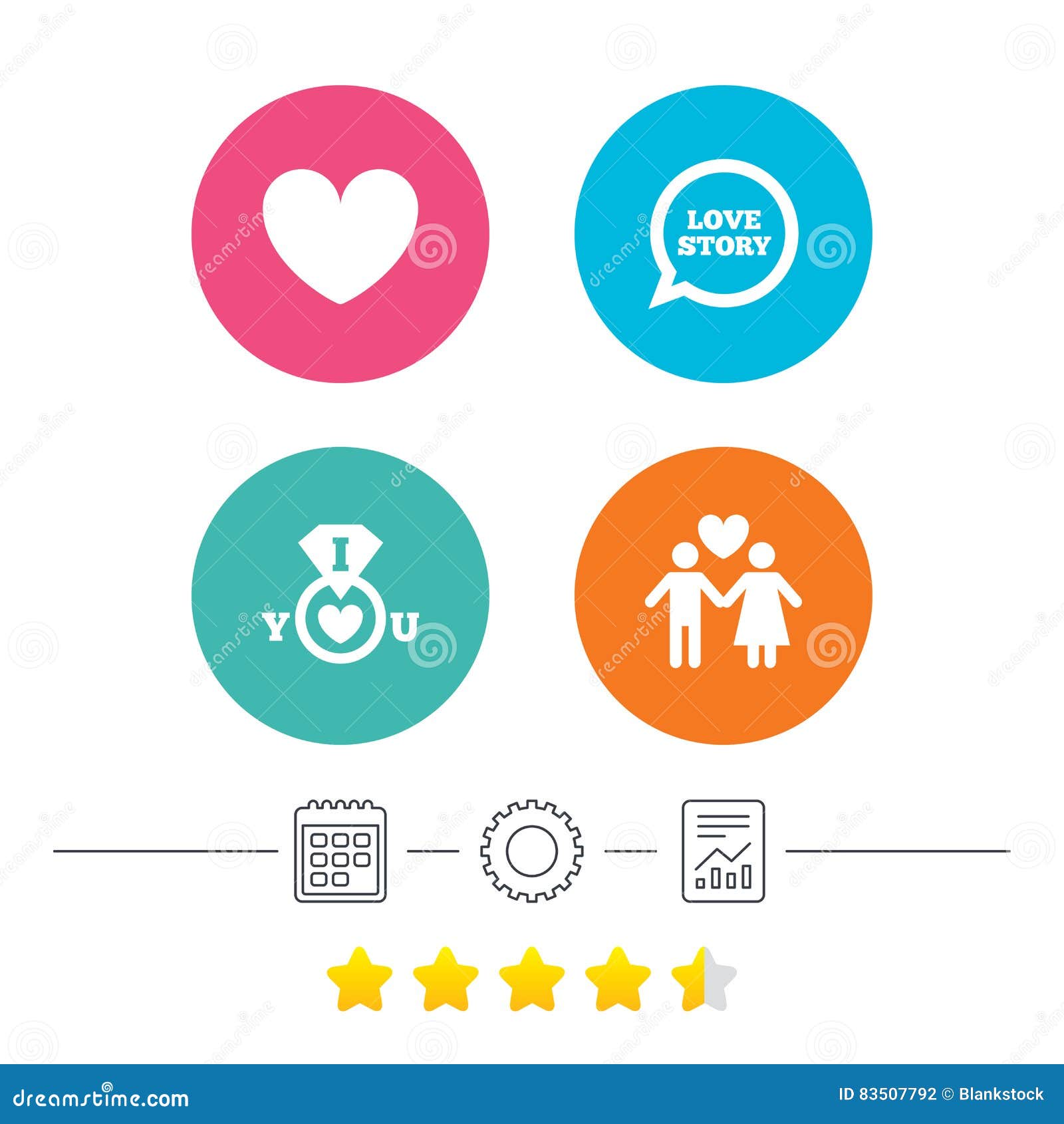 Значки дня валентинки Я тебя люблю знак кольца Иллюстрация вектора ...