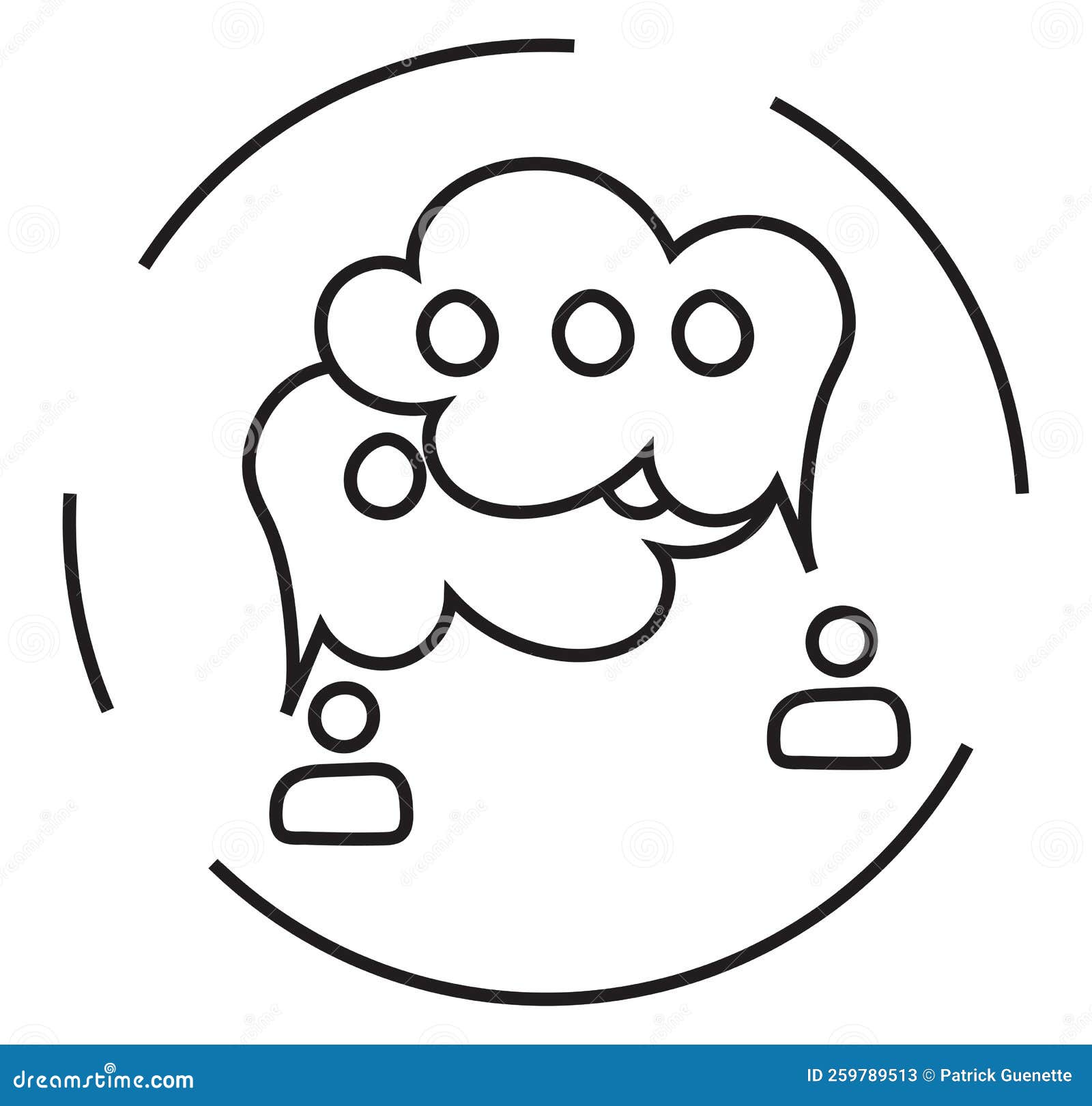 значок диалога иллюстрация вектора. иллюстрации насчитывающей головка ...