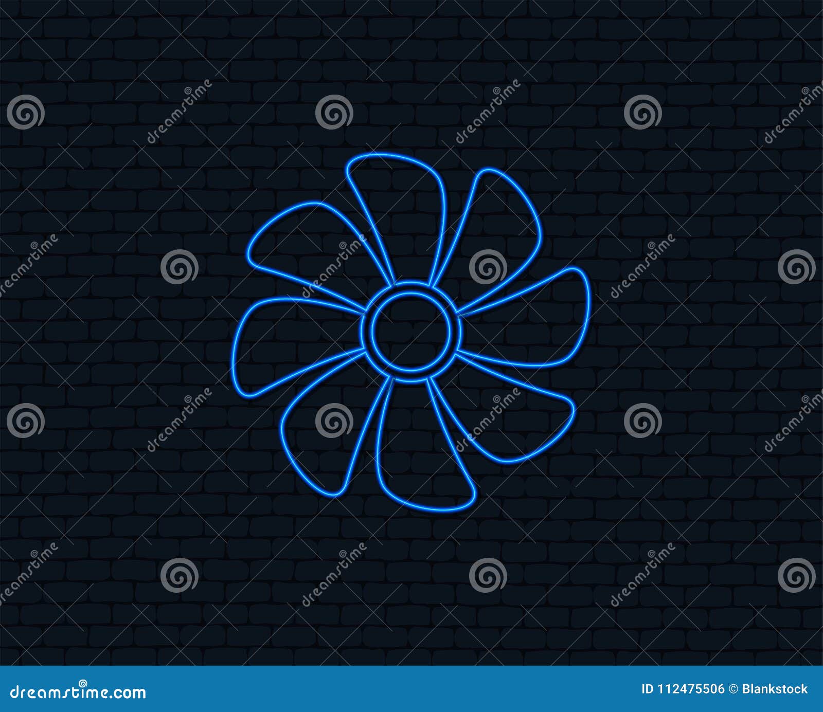 Значок знака вентиляции Символ вентилятора Иллюстрация вектора ...