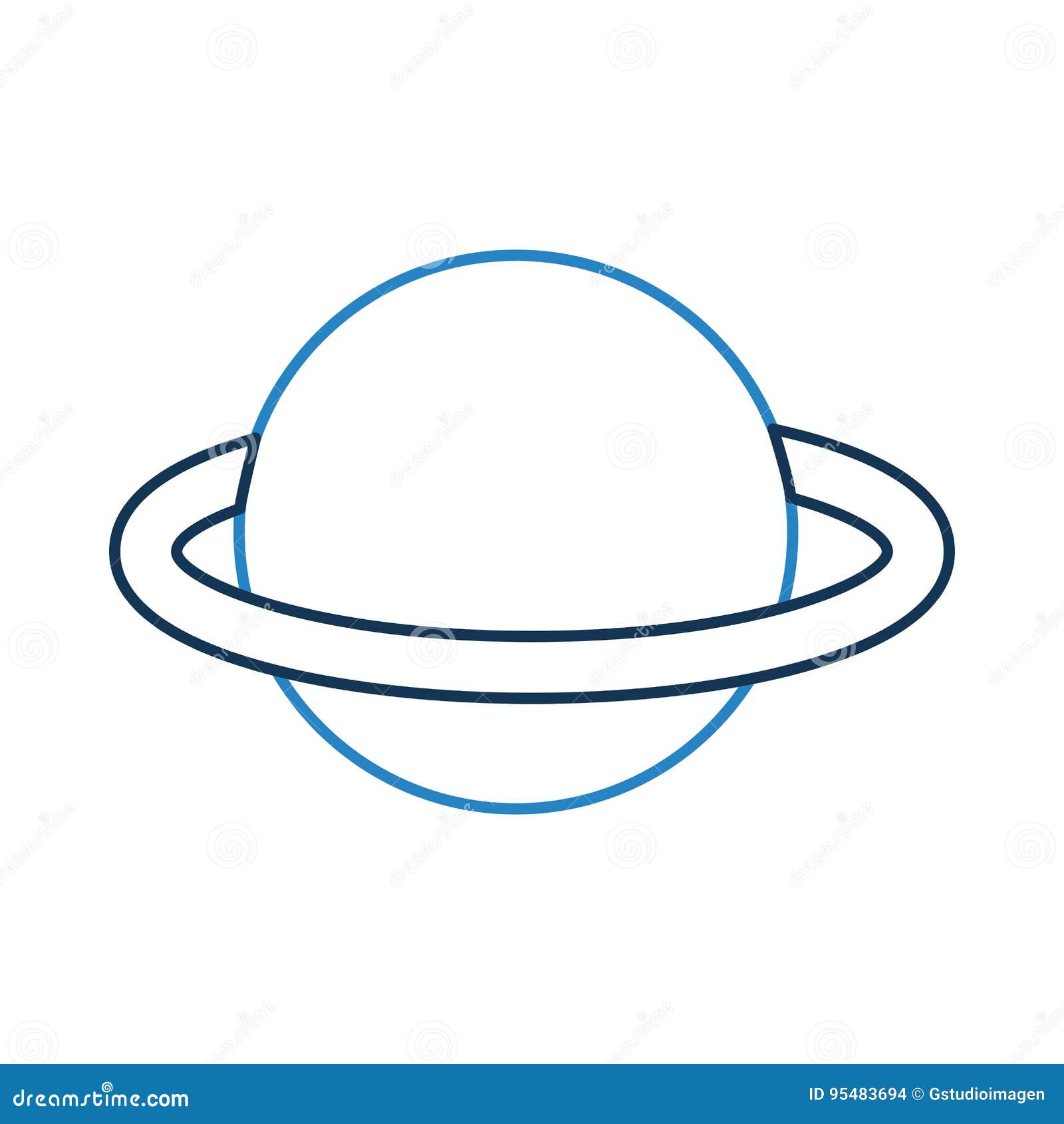 Значок Сатурна изолированный планетой Иллюстрация вектора - иллюстрации ...