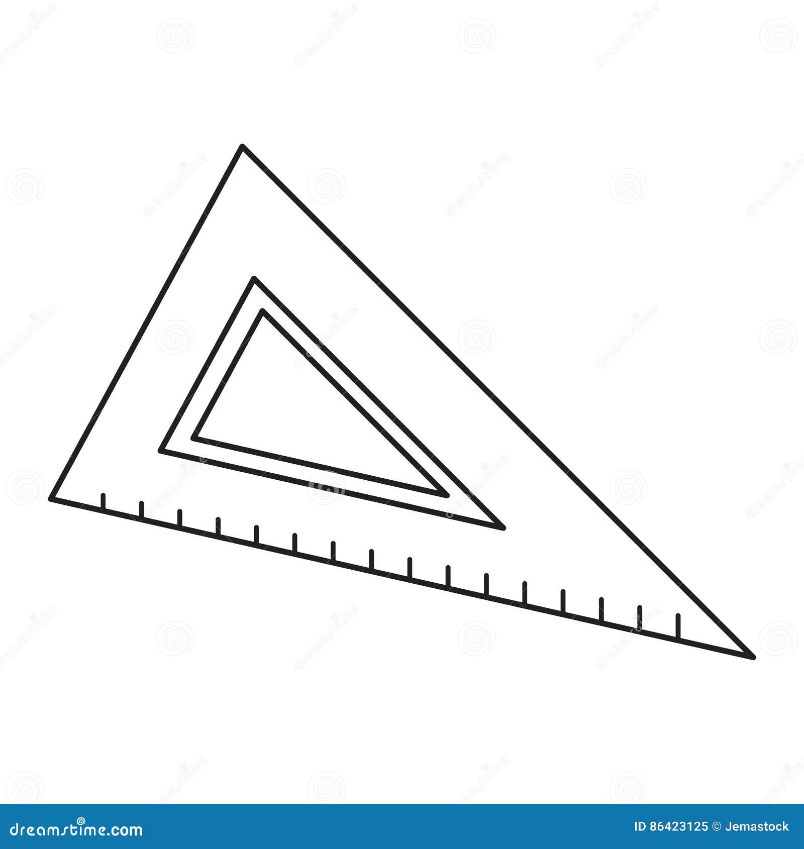 Треугольная линейка раскраска