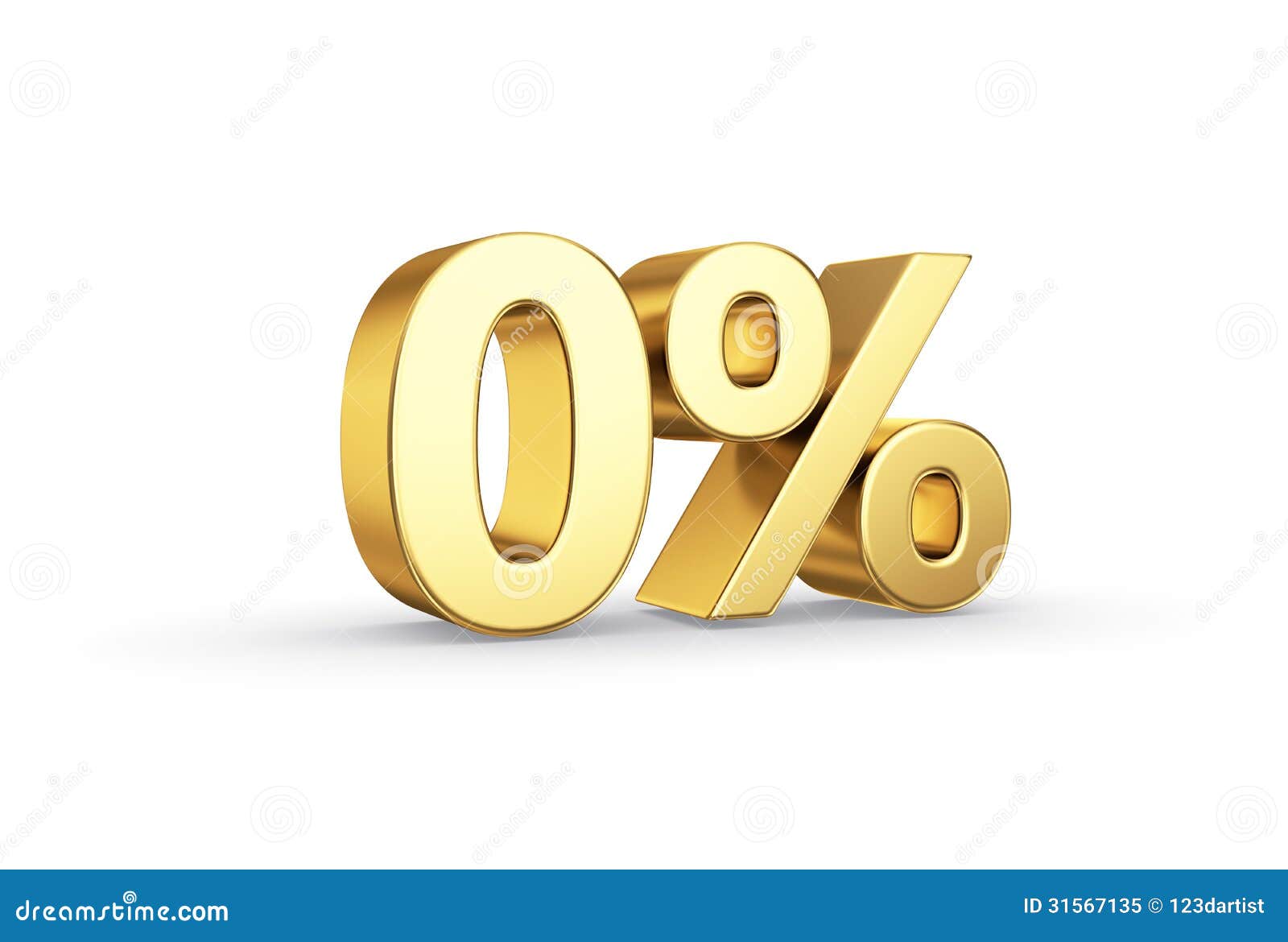 Золотой 0 изолированных процентов Иллюстрация штока - иллюстрации ...