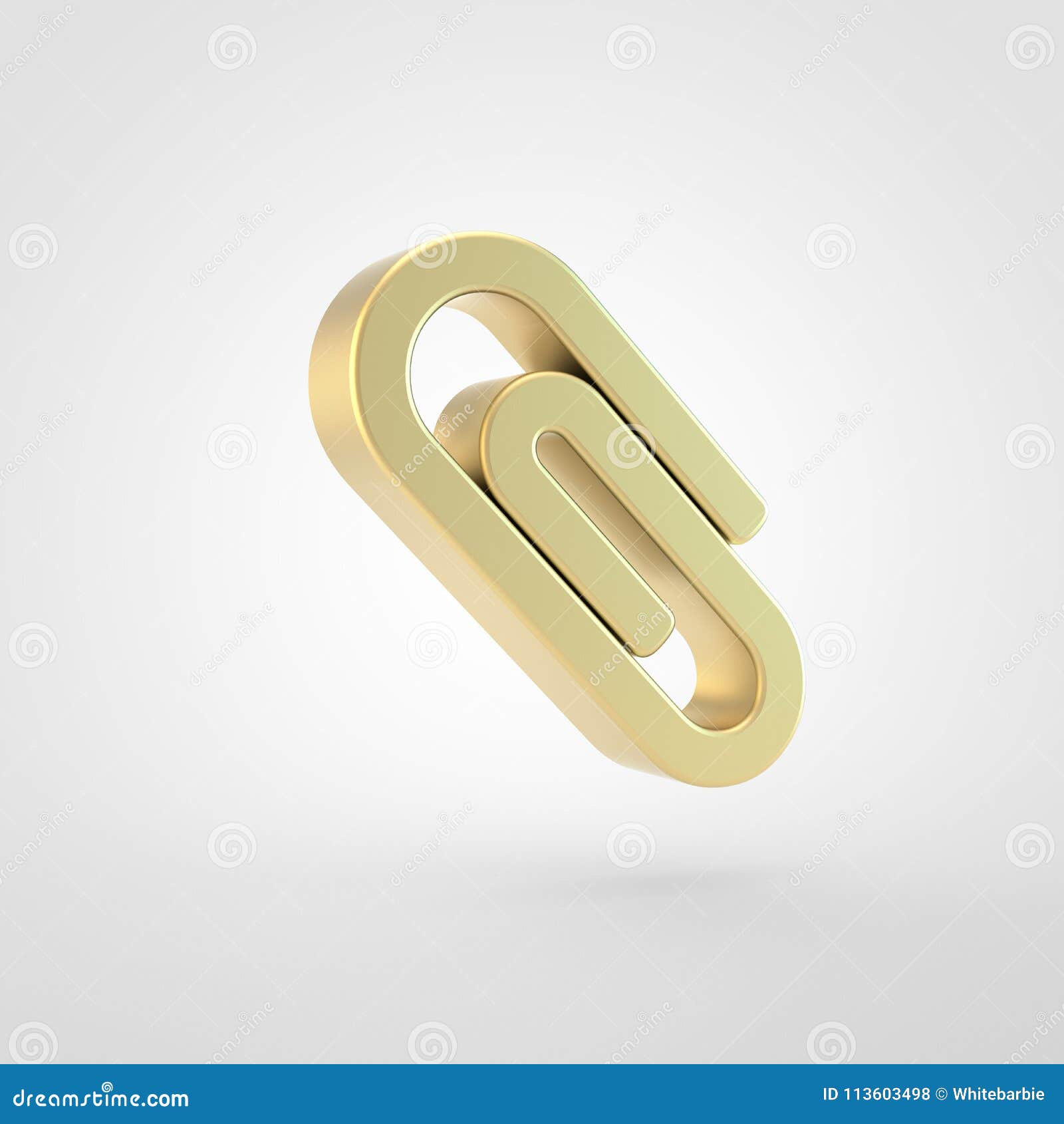3d значок скрепки