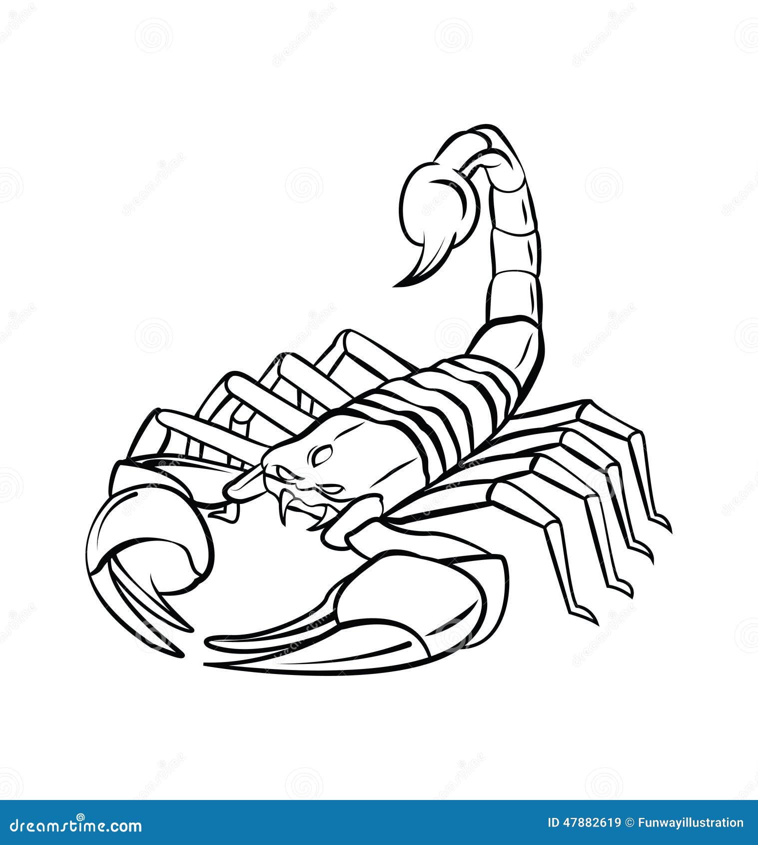 Эскиз скорпиона и паука