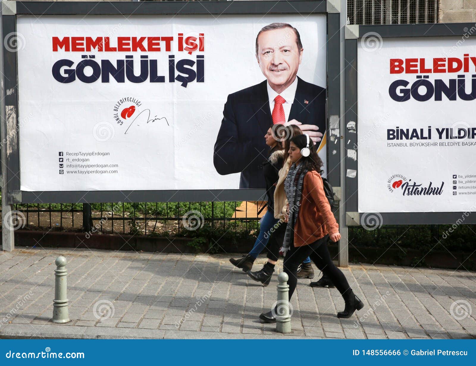 Избирательная кампания в Стамбуле Редакционное Фото - изображение ...