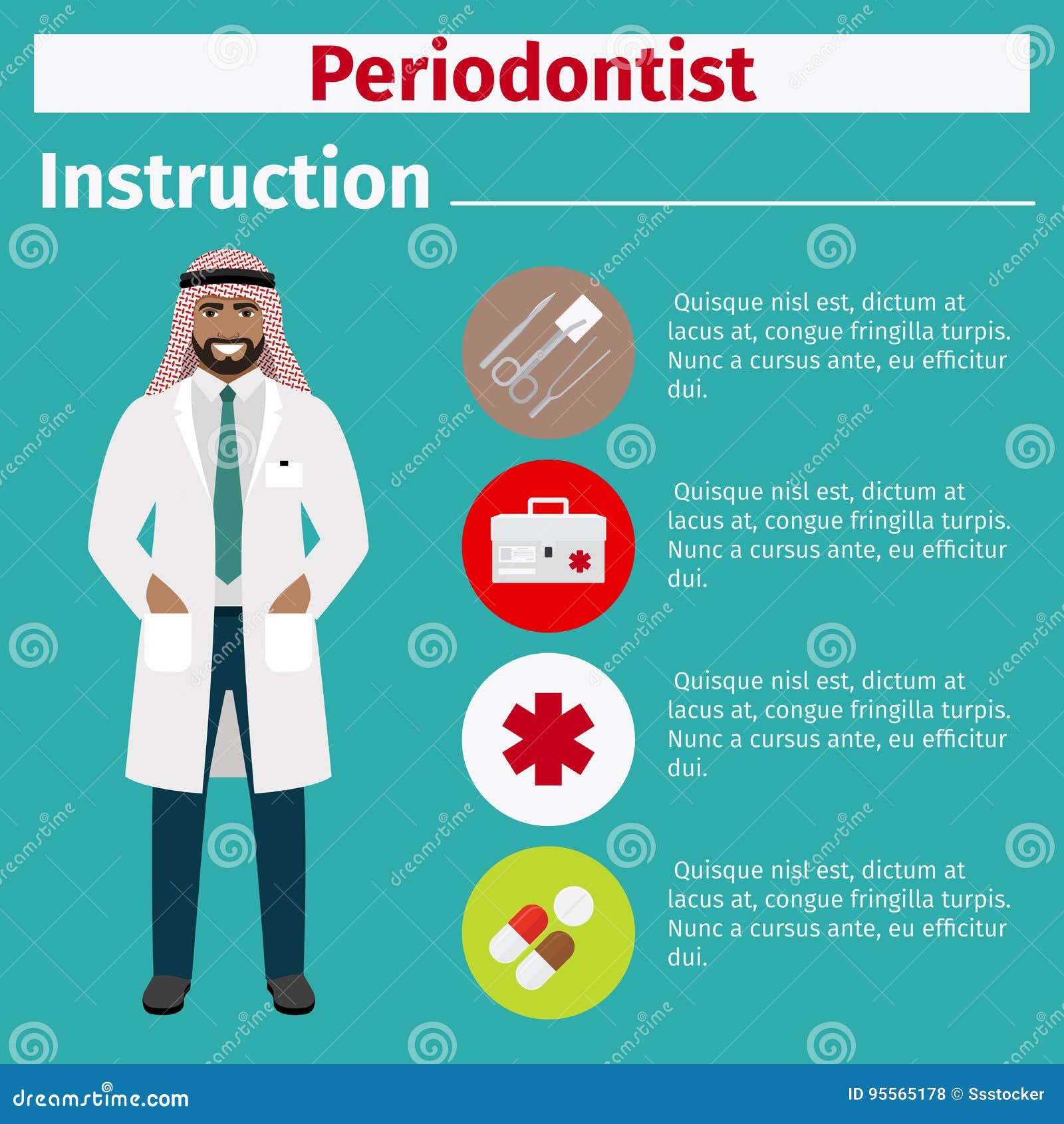 Инструкция медицинского оборудования для Periodontist Иллюстрация