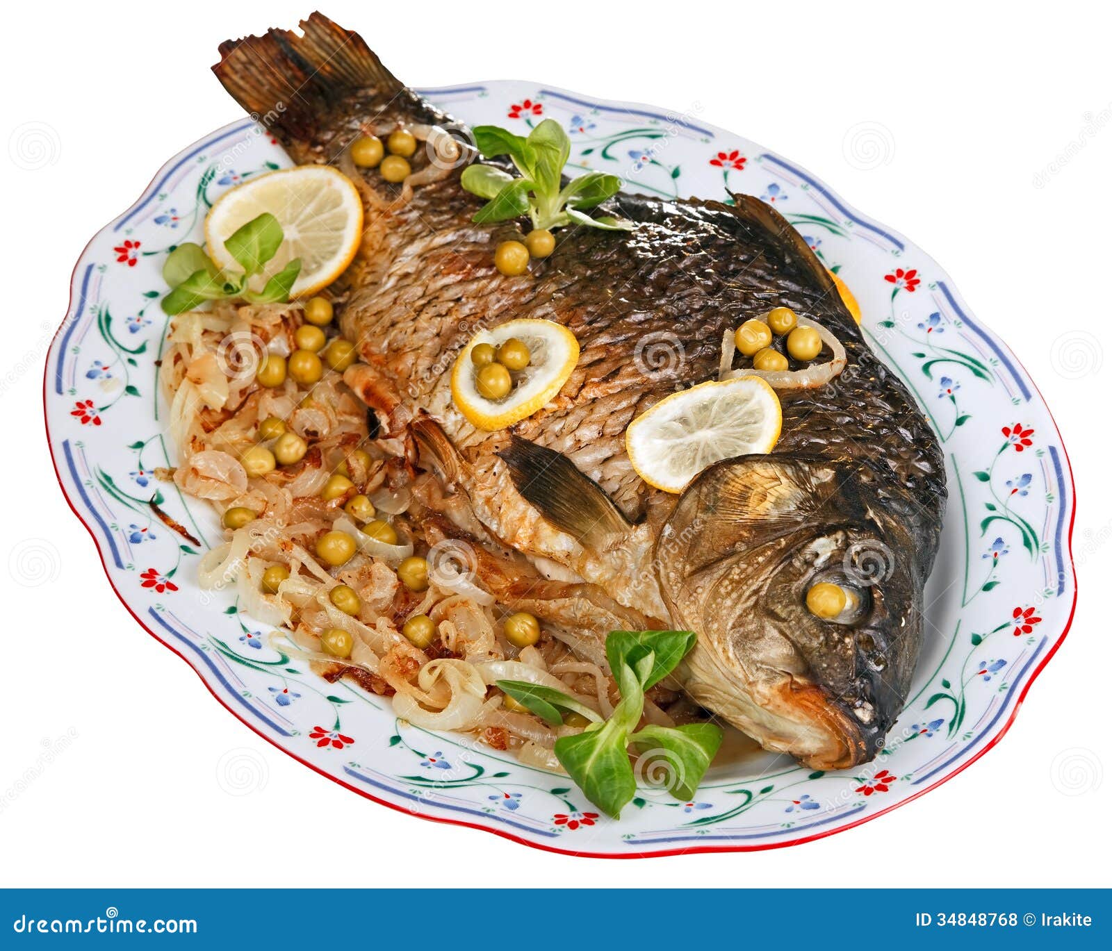 Карп фаршированный капустой