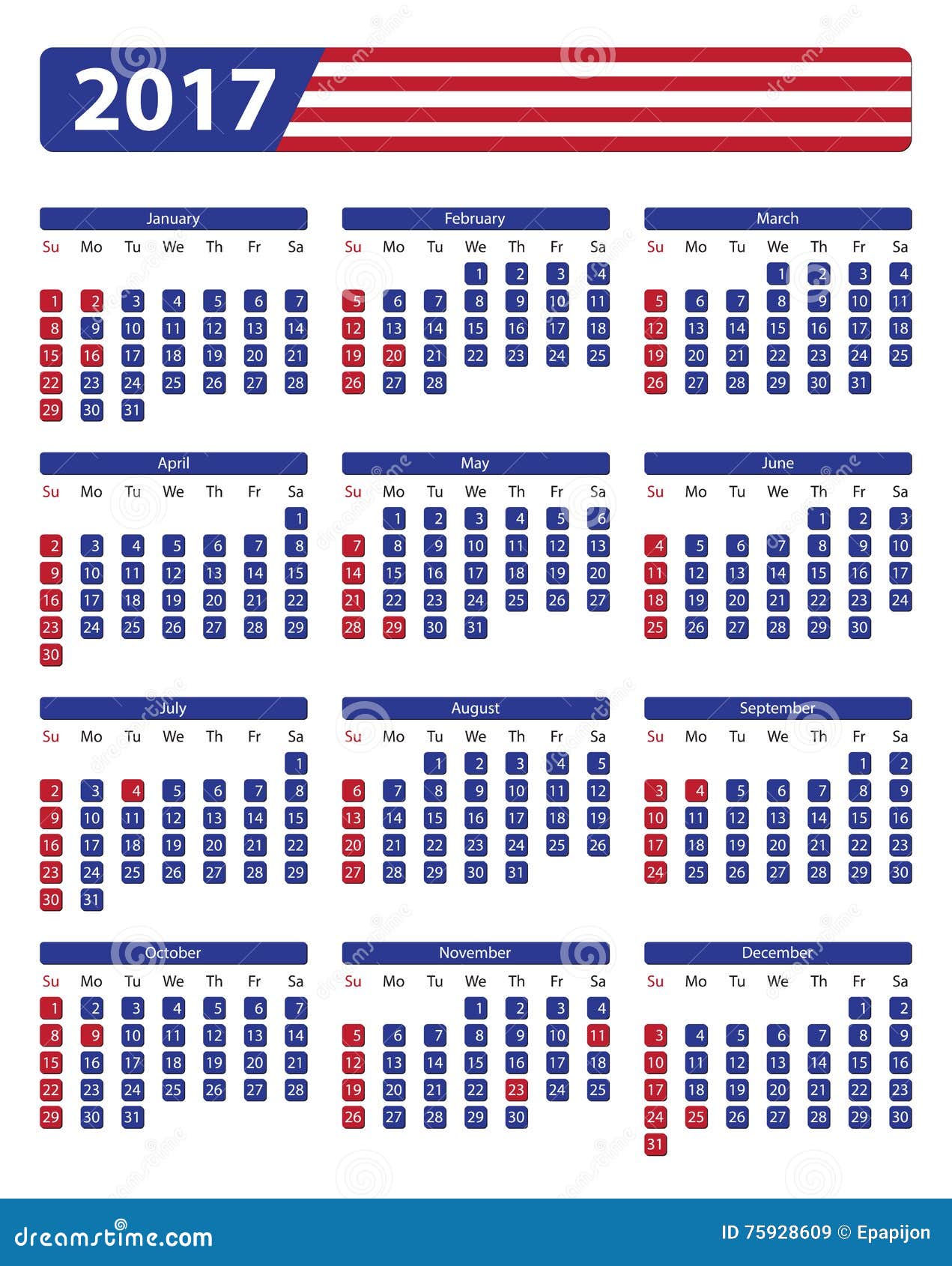 календарь сша