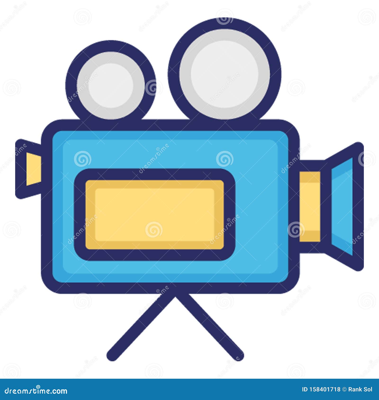 Камера, видеокамера изолированная векторная иконка, которая может легко ...