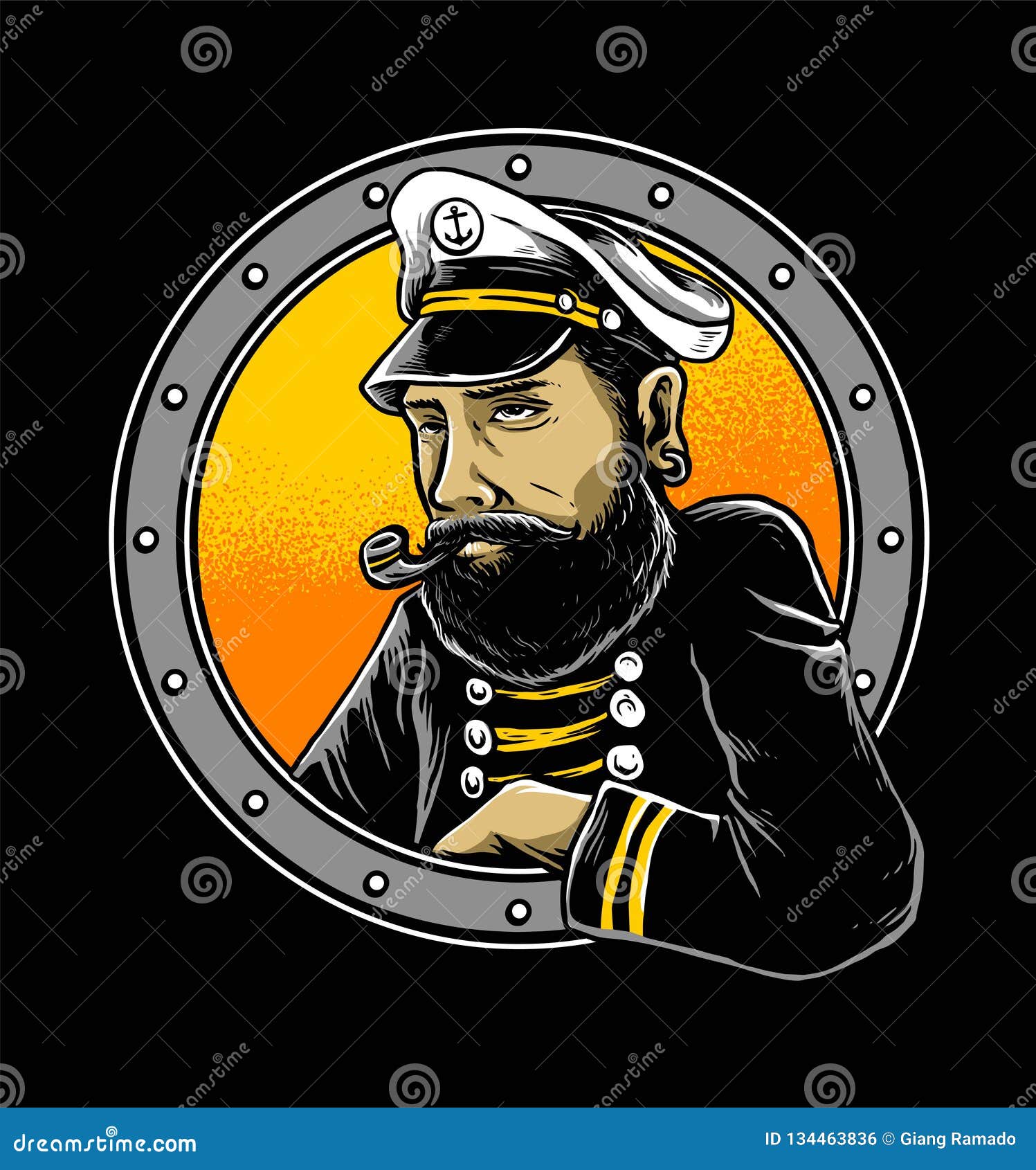 Капитан с трубкой эмблема