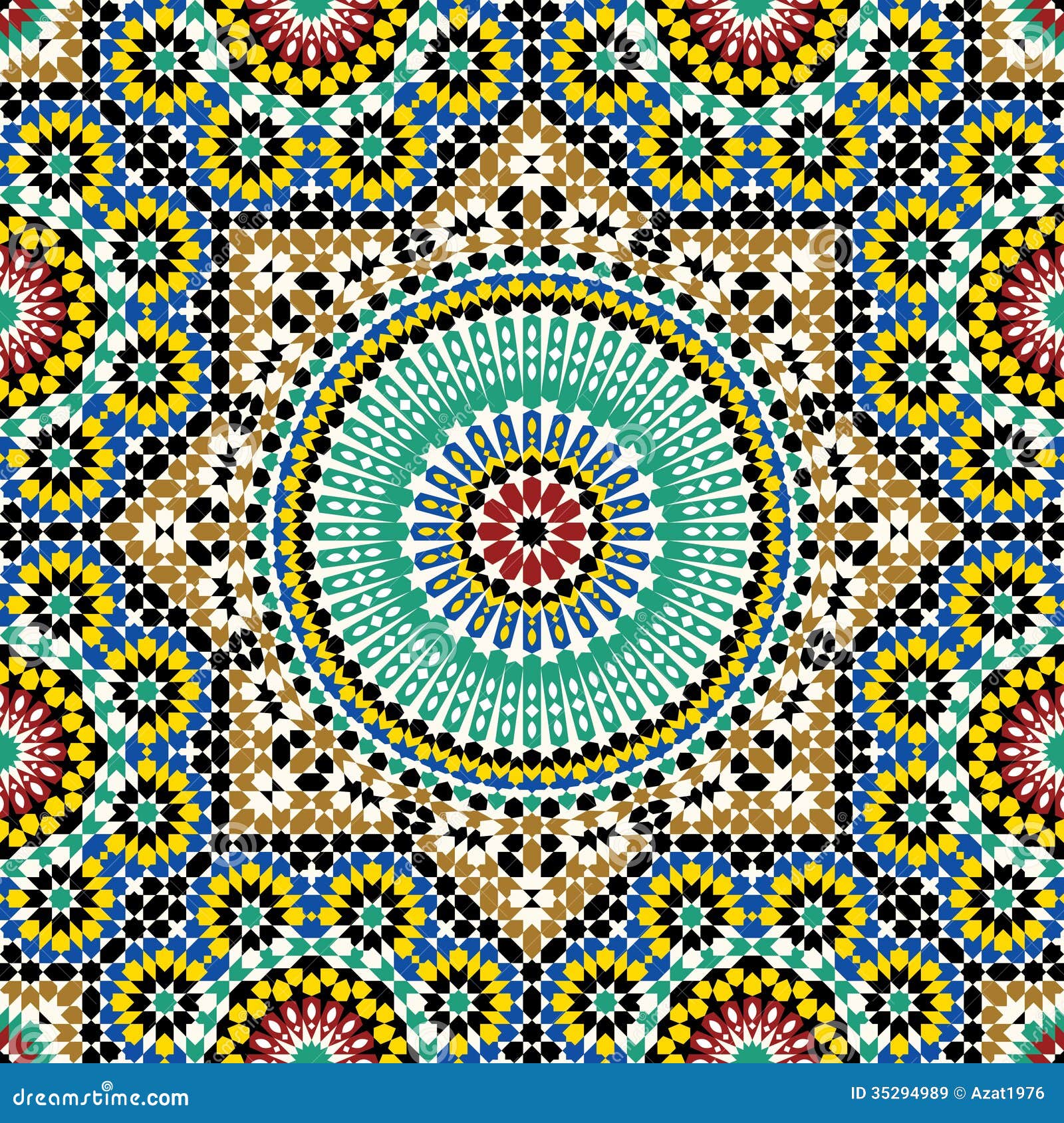 Картина 5 Akram марокканськая. Картина традиционного арабского дизайна безшовная