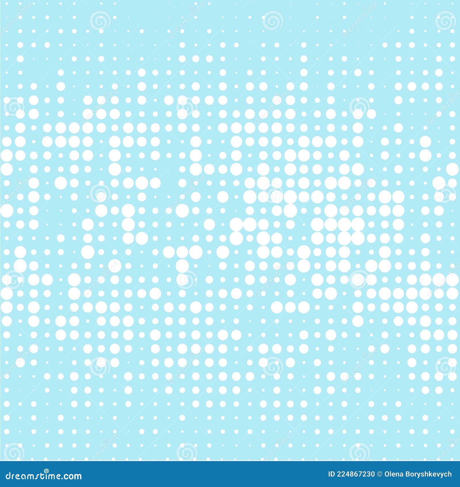 Pattern with White Dots on Blue Background Stock Illustration