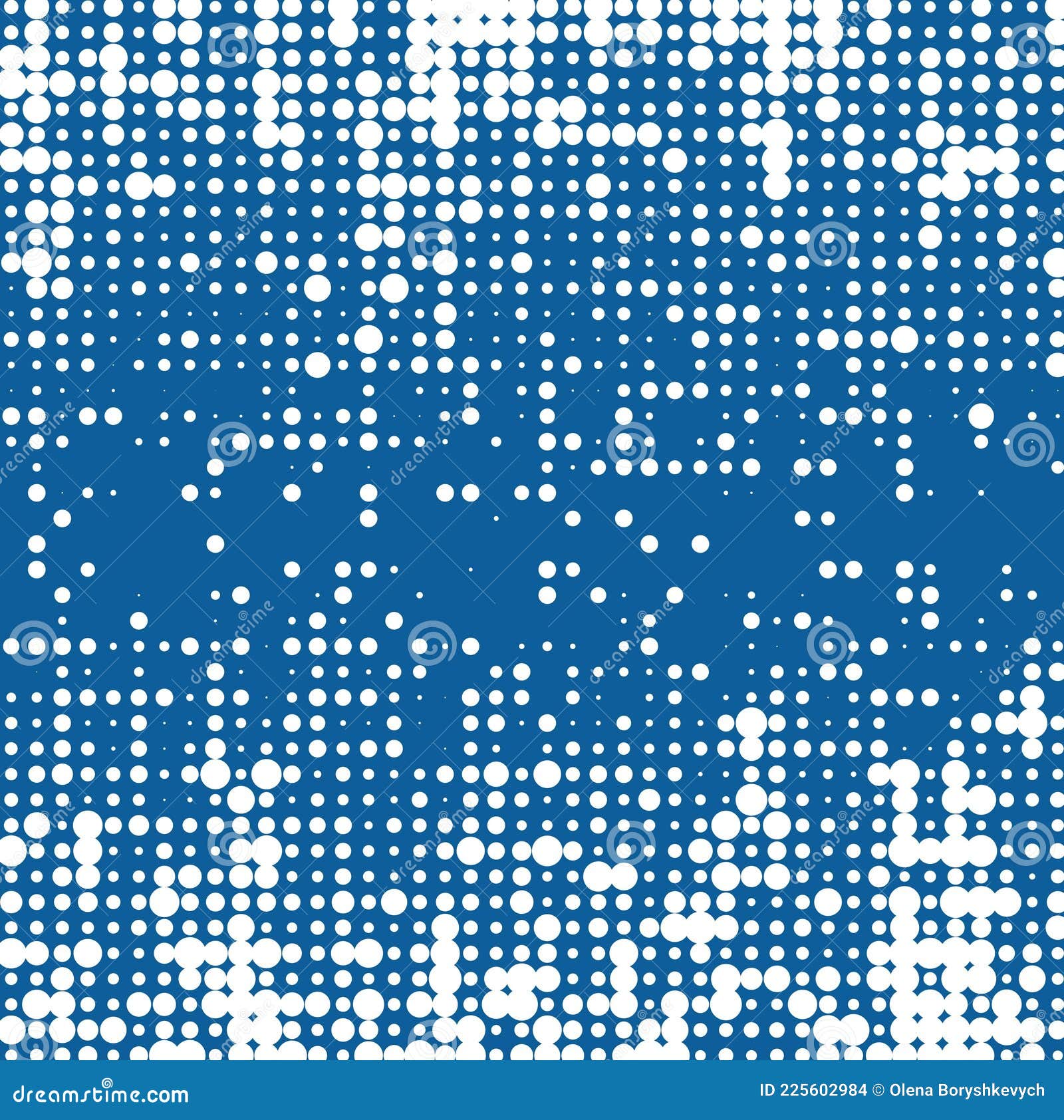 Pattern with White Dots on Blue Background Stock Illustration