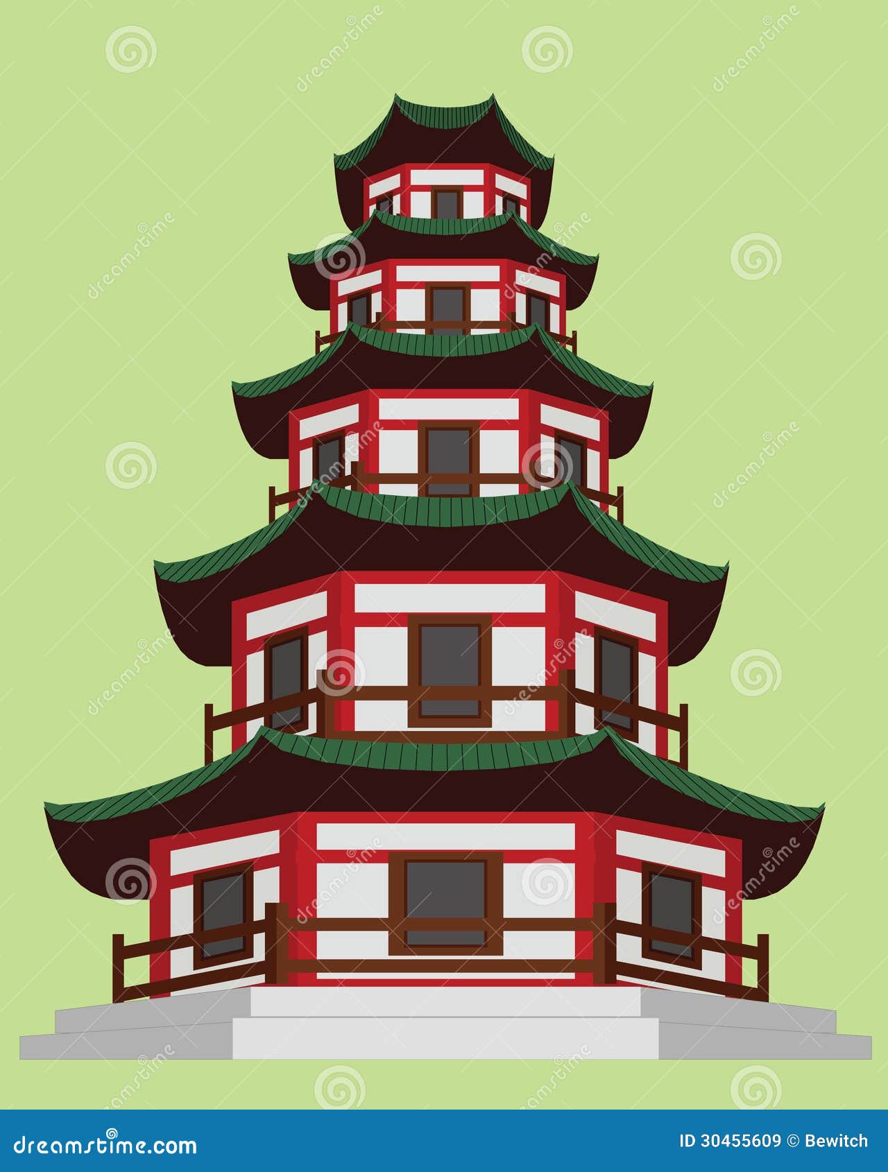 Японское здание вектор