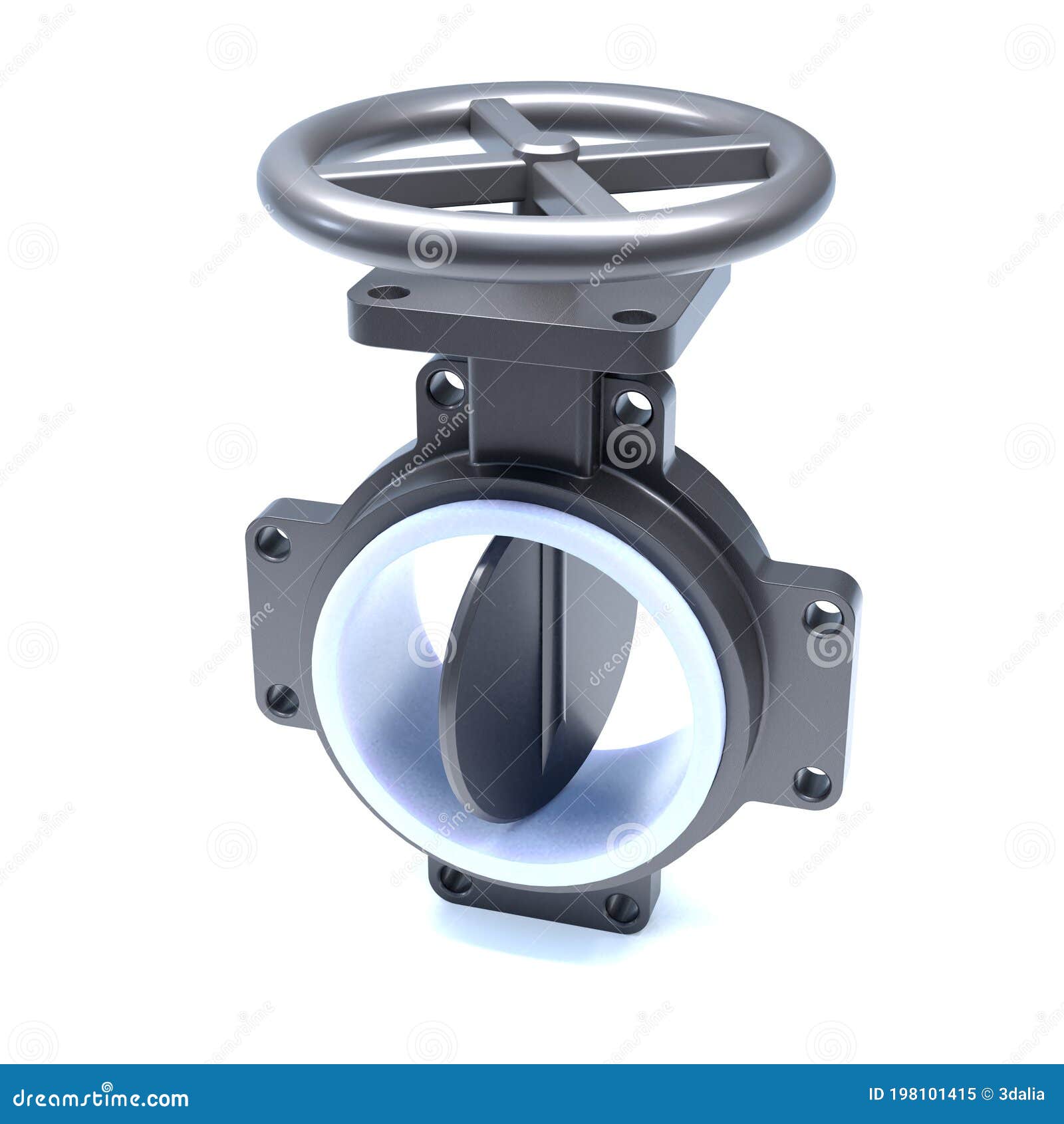 Клапан-бабочка 3d с белой фона Иллюстрация штока - иллюстрации ...