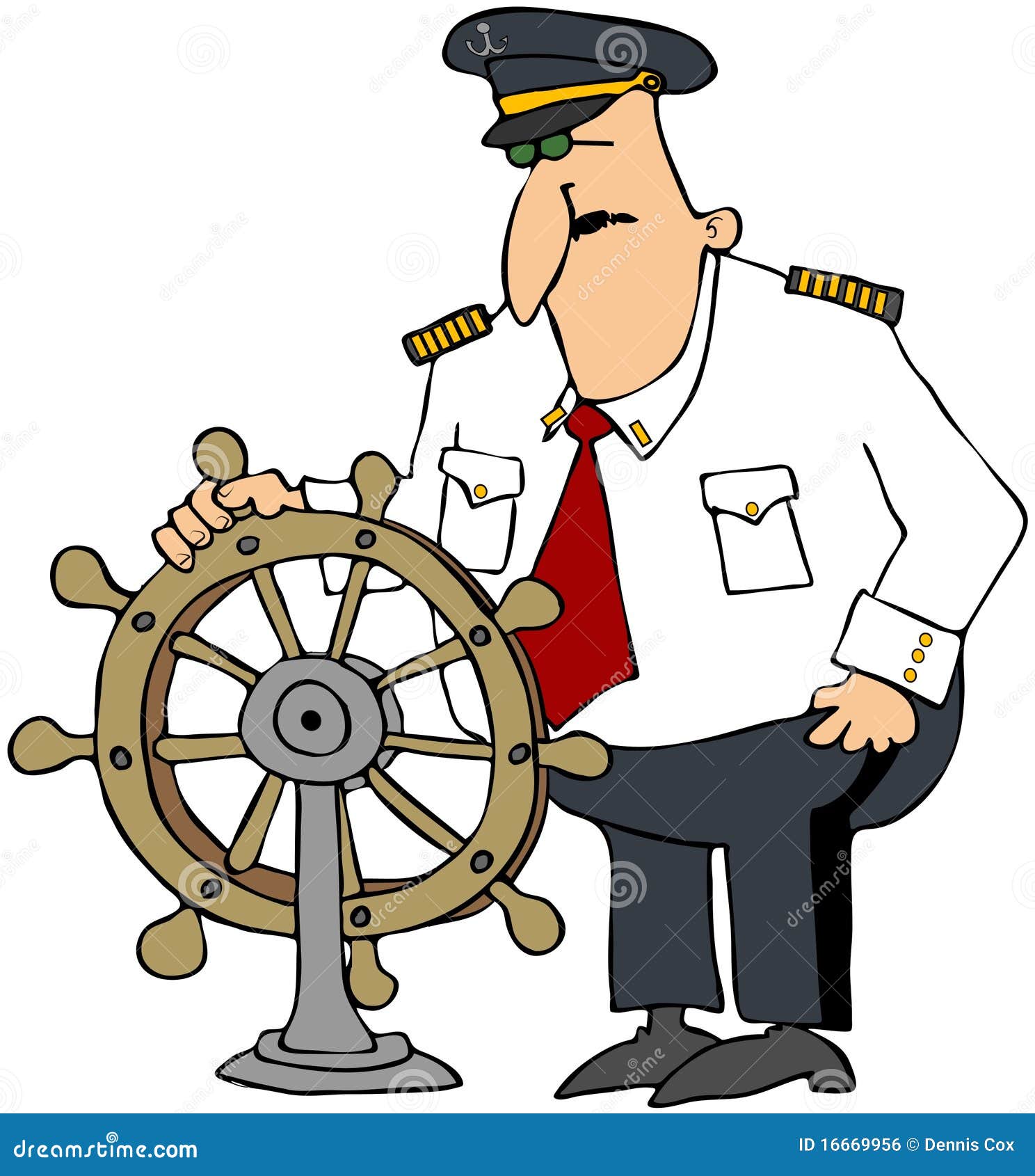 Капитан корабля иллюстрация