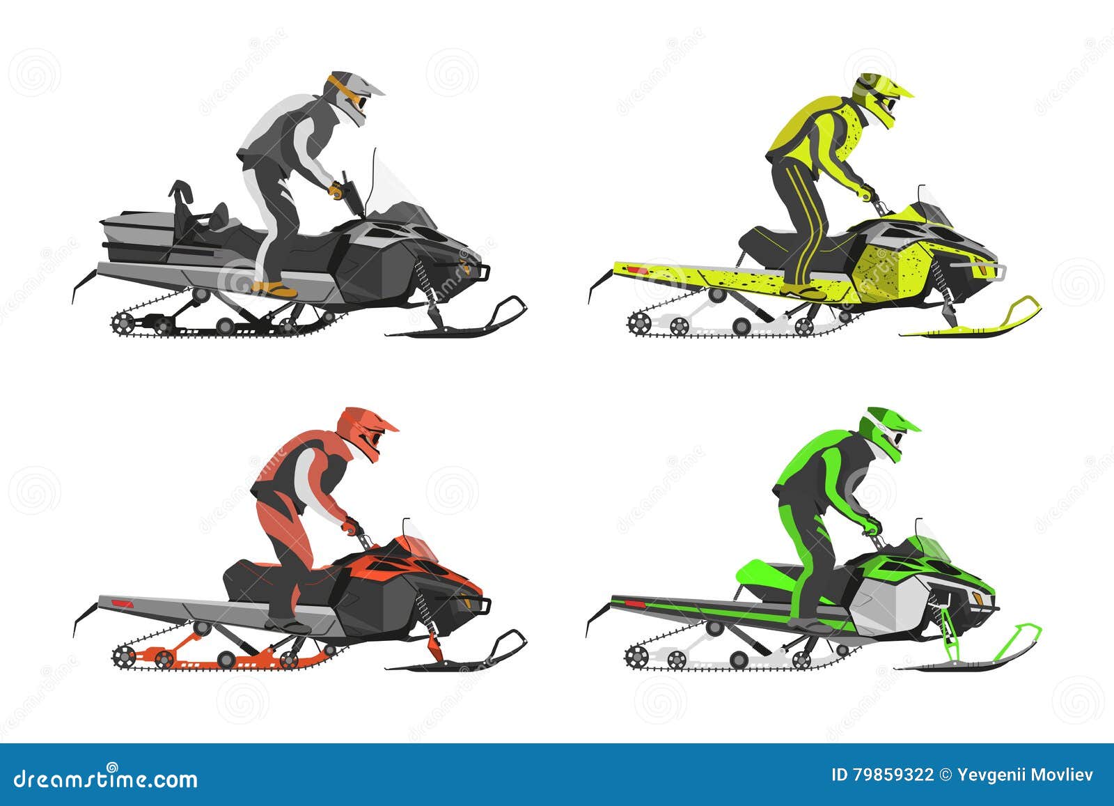 Карикатуры на снегоходчиков