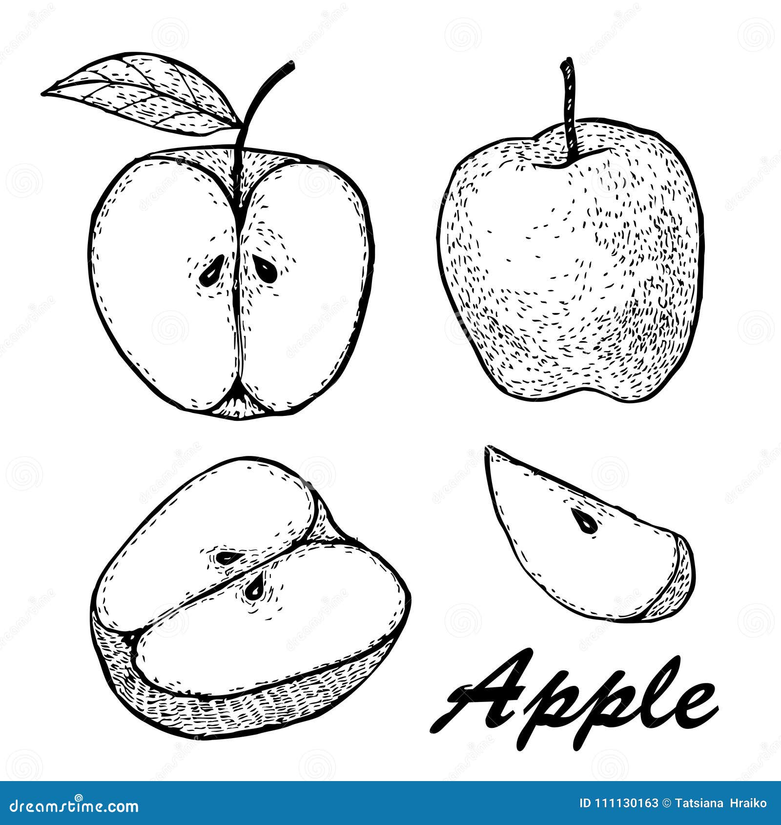 Яблоко рисунок карандашом для детей