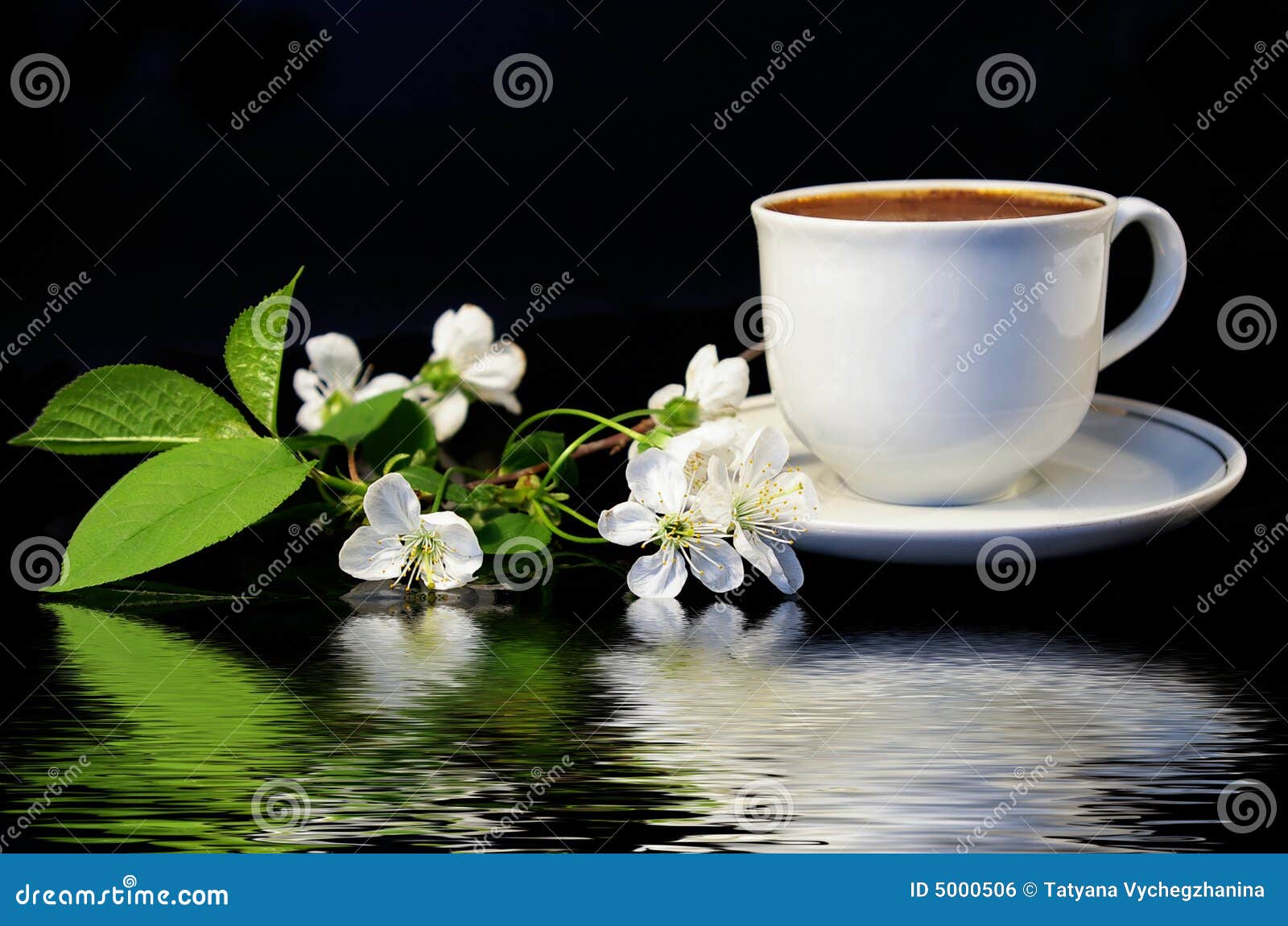 Утро кофе цветы Весна