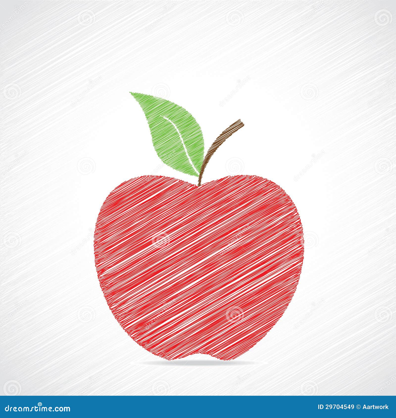 Яблоко стилизованный рисунок