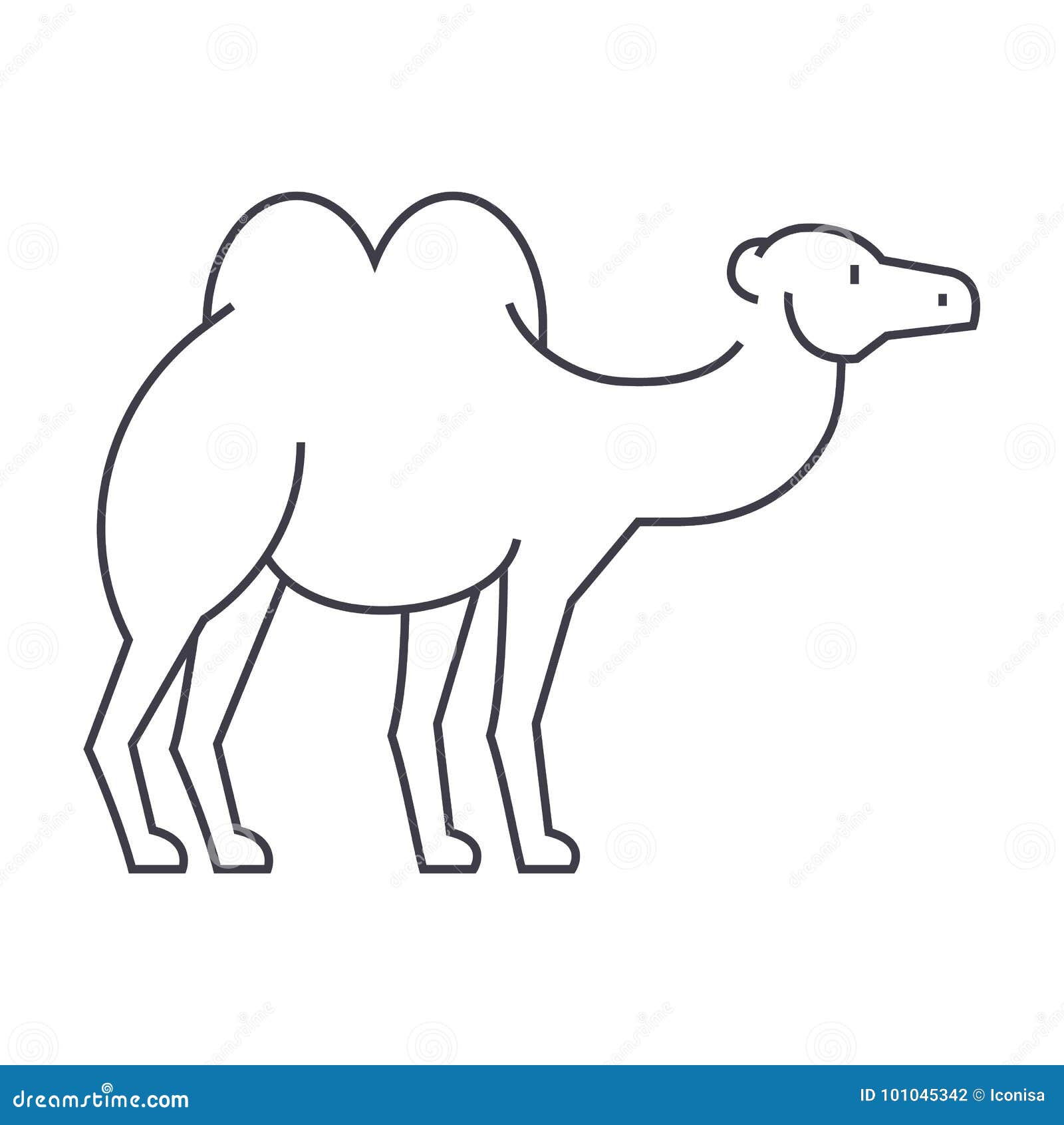 Рисование одной линией верблюд