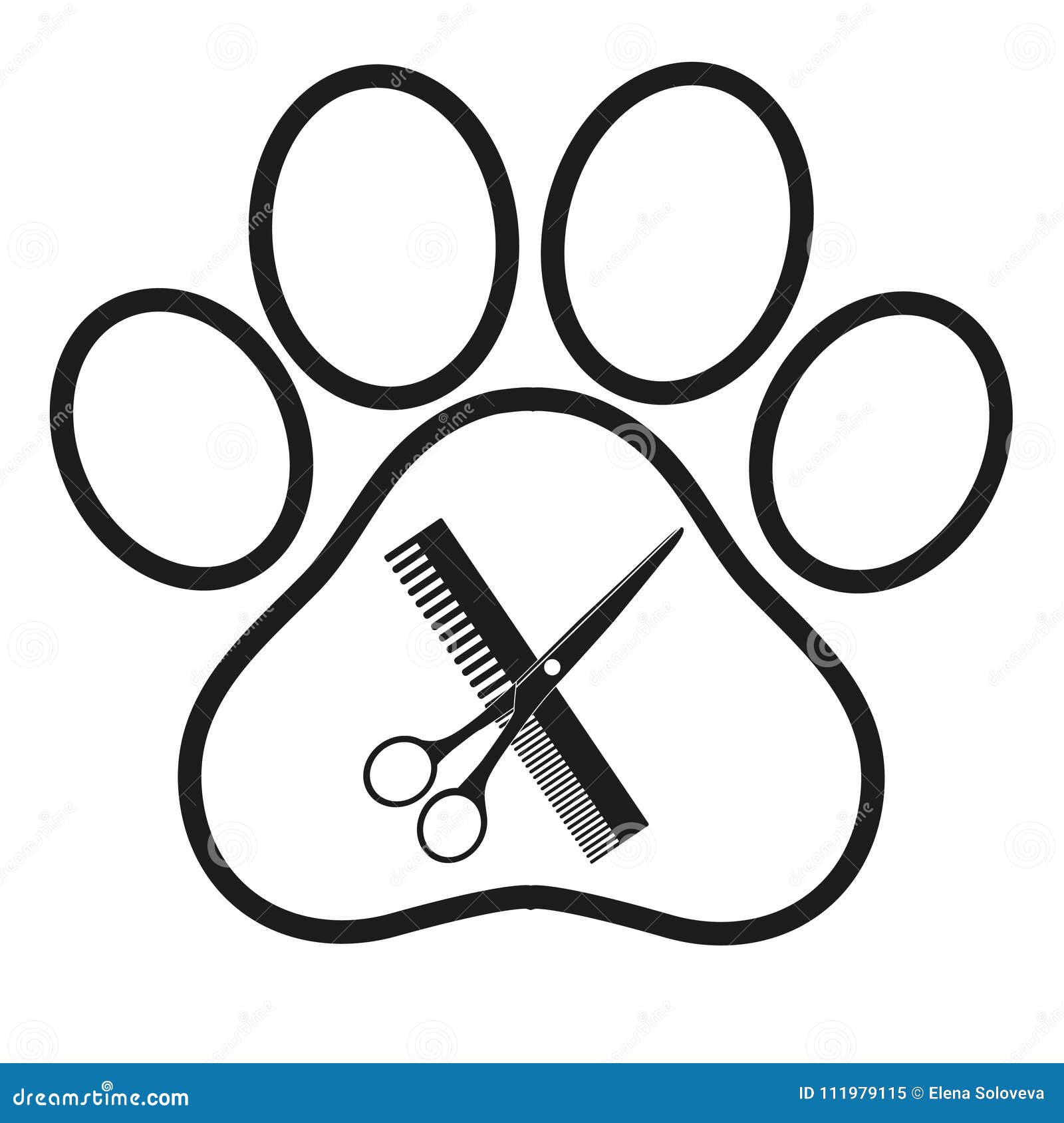 Парикмахерская для собак логотип