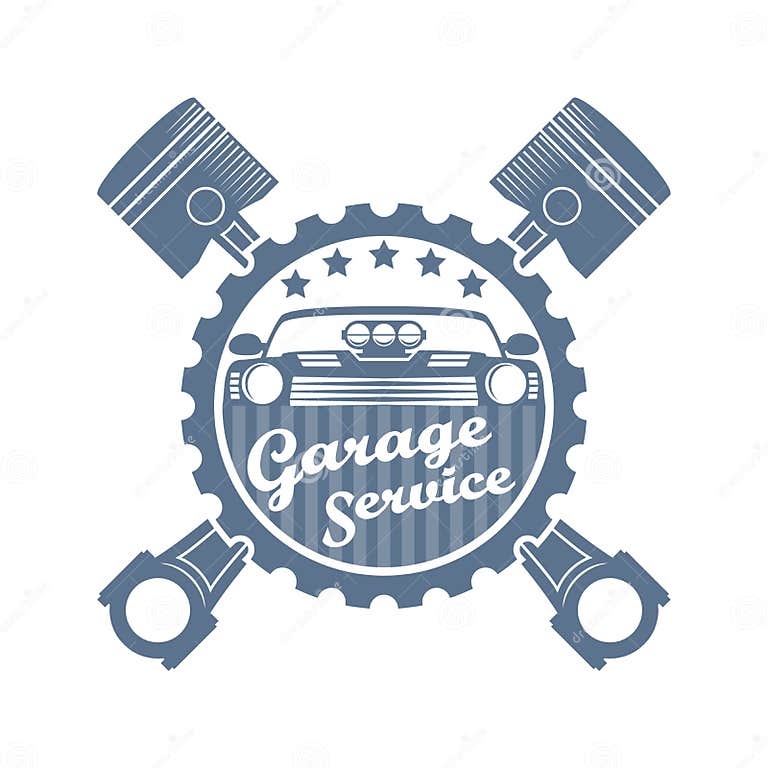 Логотип ремонта мотора вектора Иллюстрация вектора - иллюстрации ...