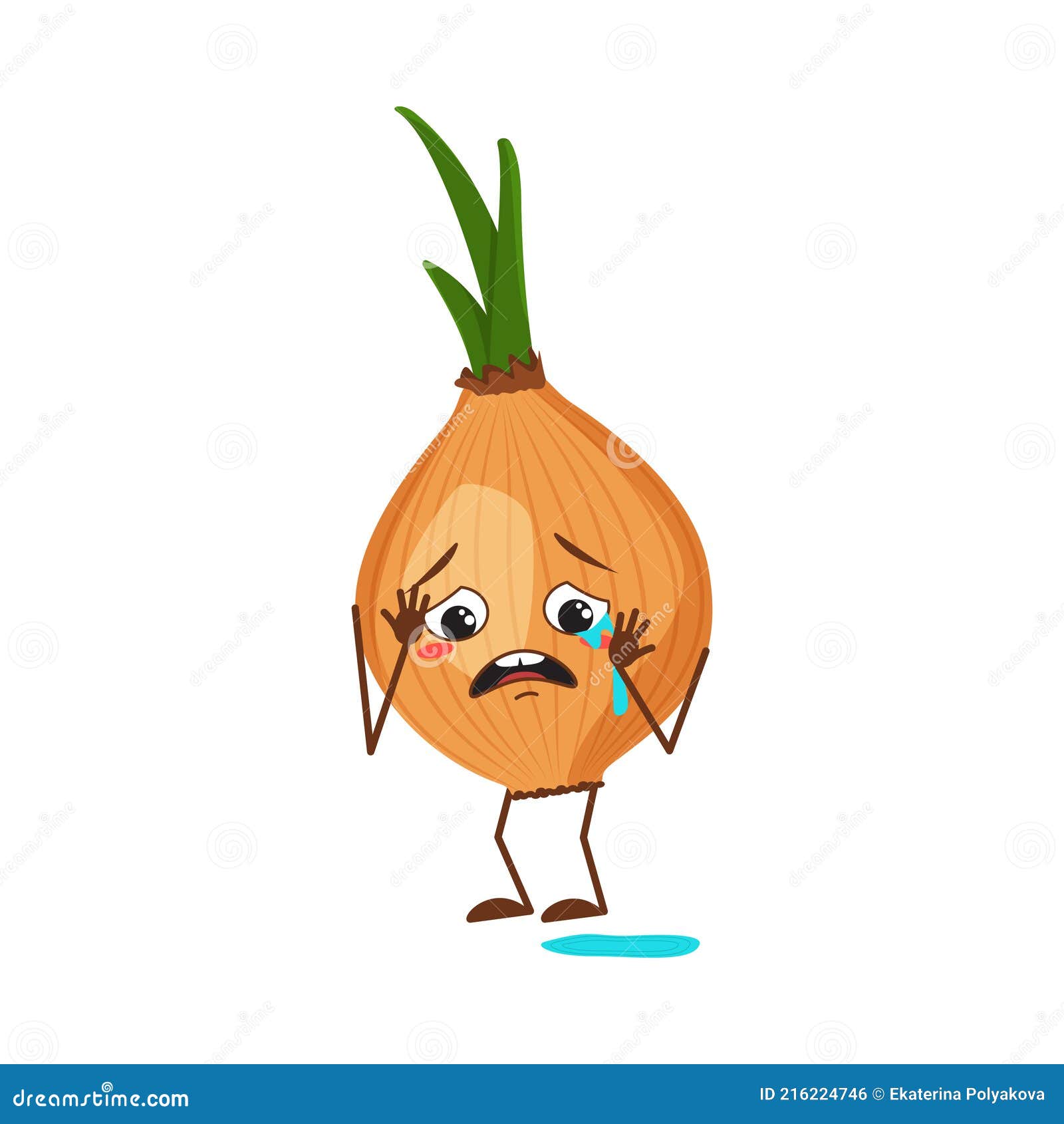 луковичные персонажи с плачем и слезами эмоции лица и ноги. забавный ...