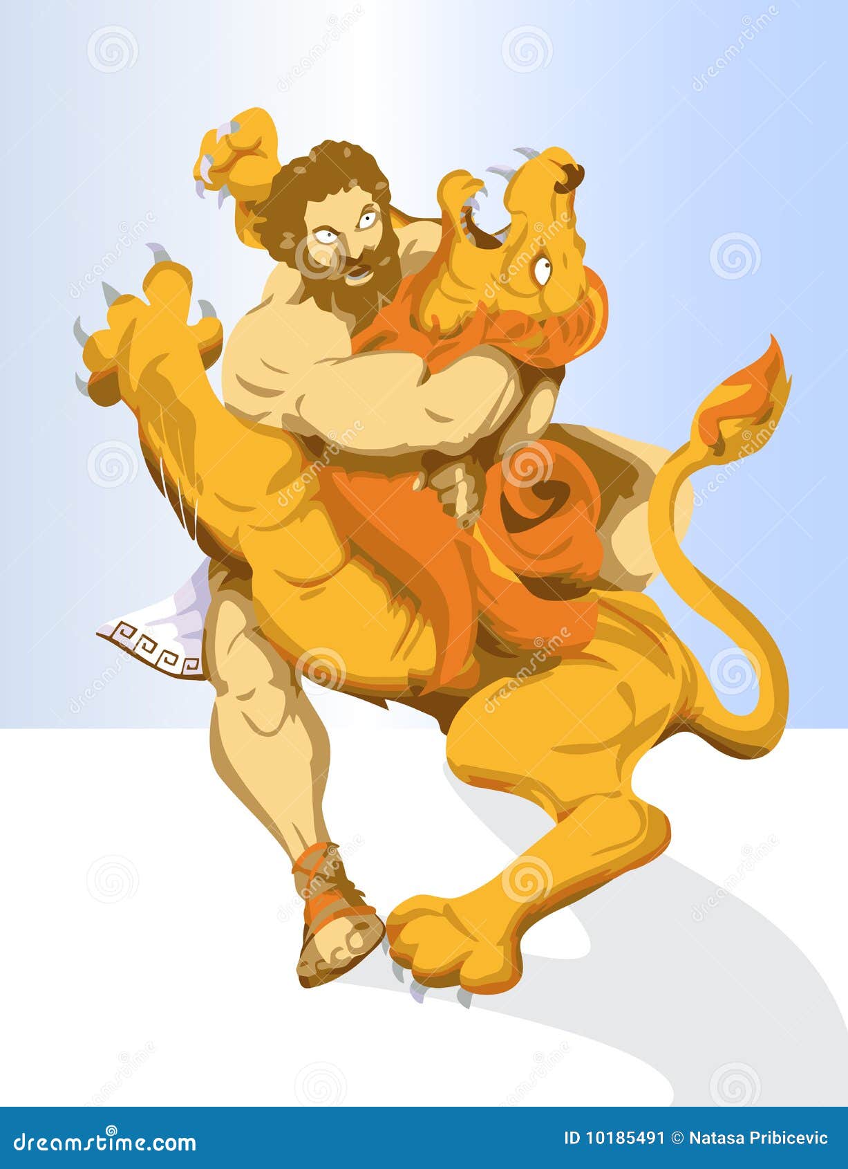 Геракл бой со львом
