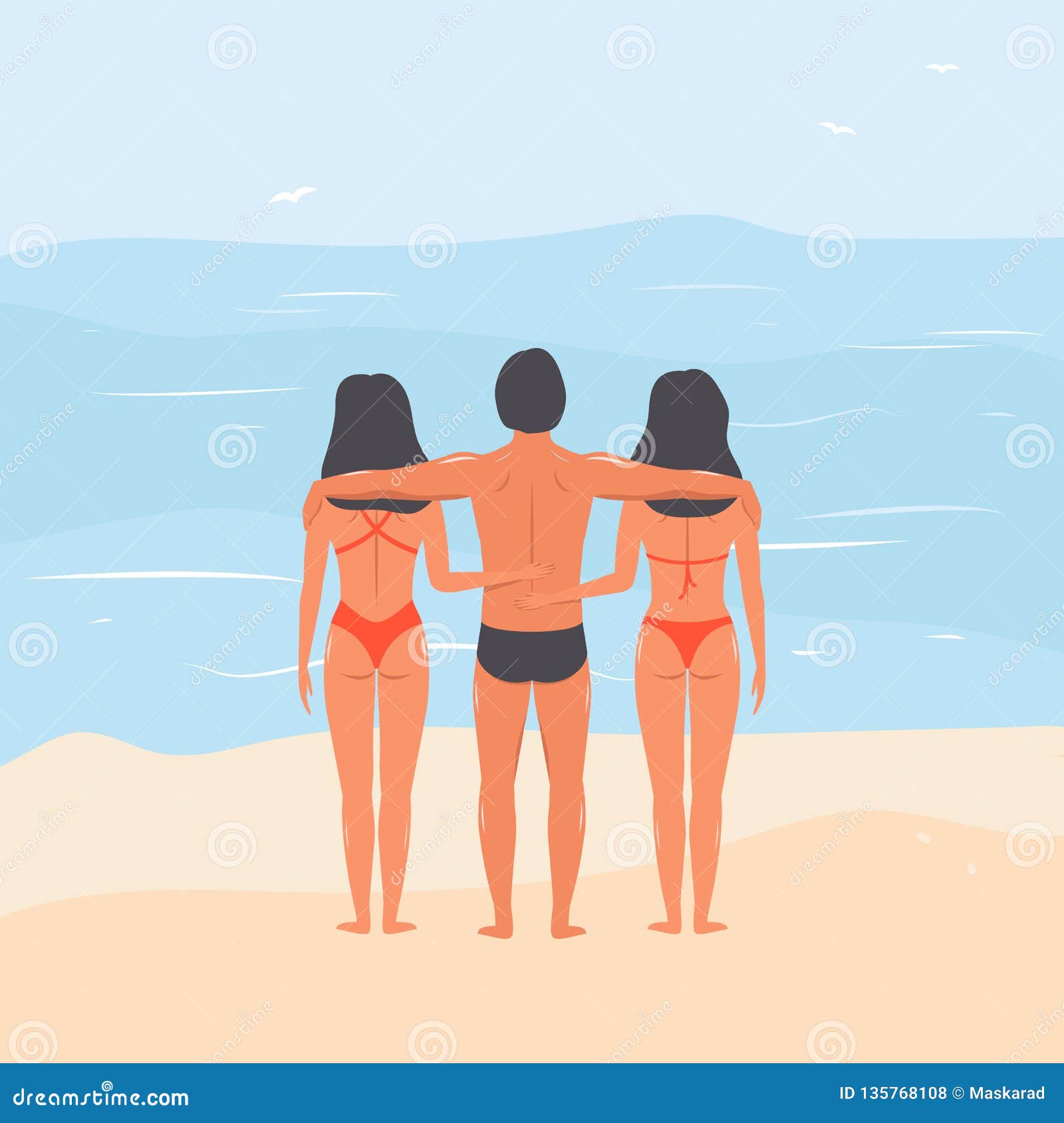 Голые мужчины и женщины на нудистком пляже (58 фото)