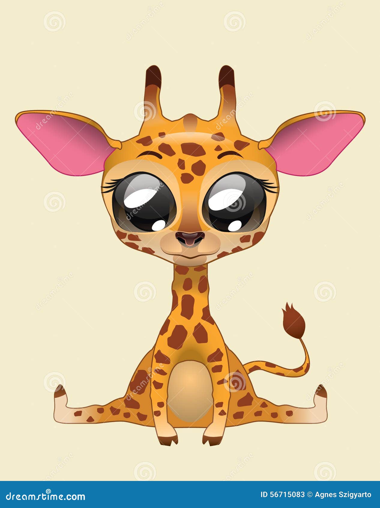 Жираф с большими глазами