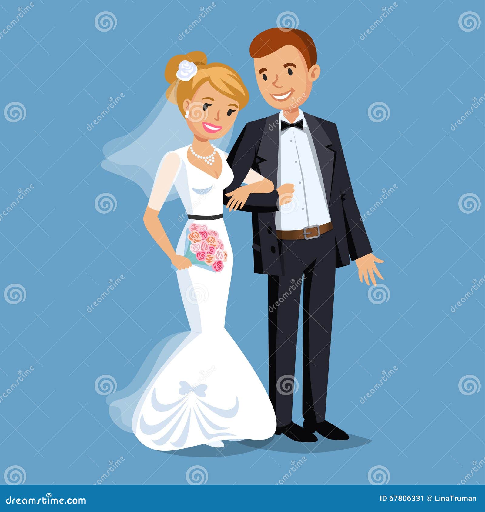 Жених и невеста рисунок