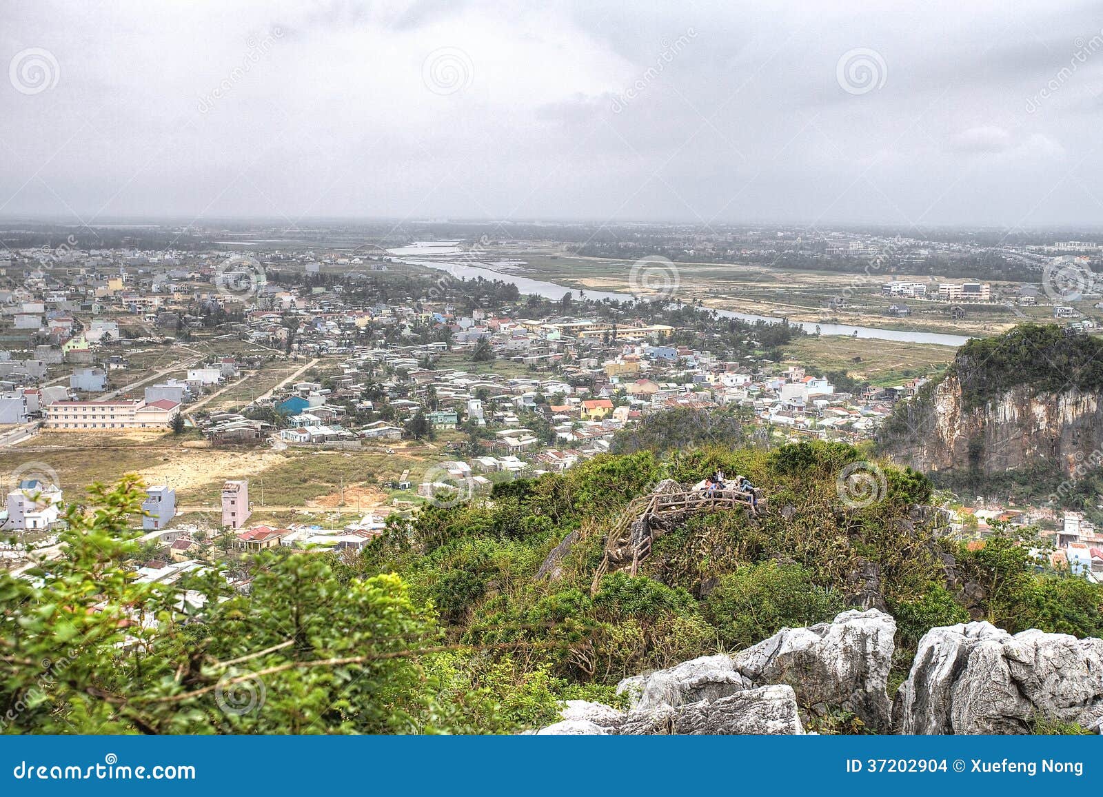 Мраморные горы. Взгляд от мраморных гор, Da Nang, Вьетнам