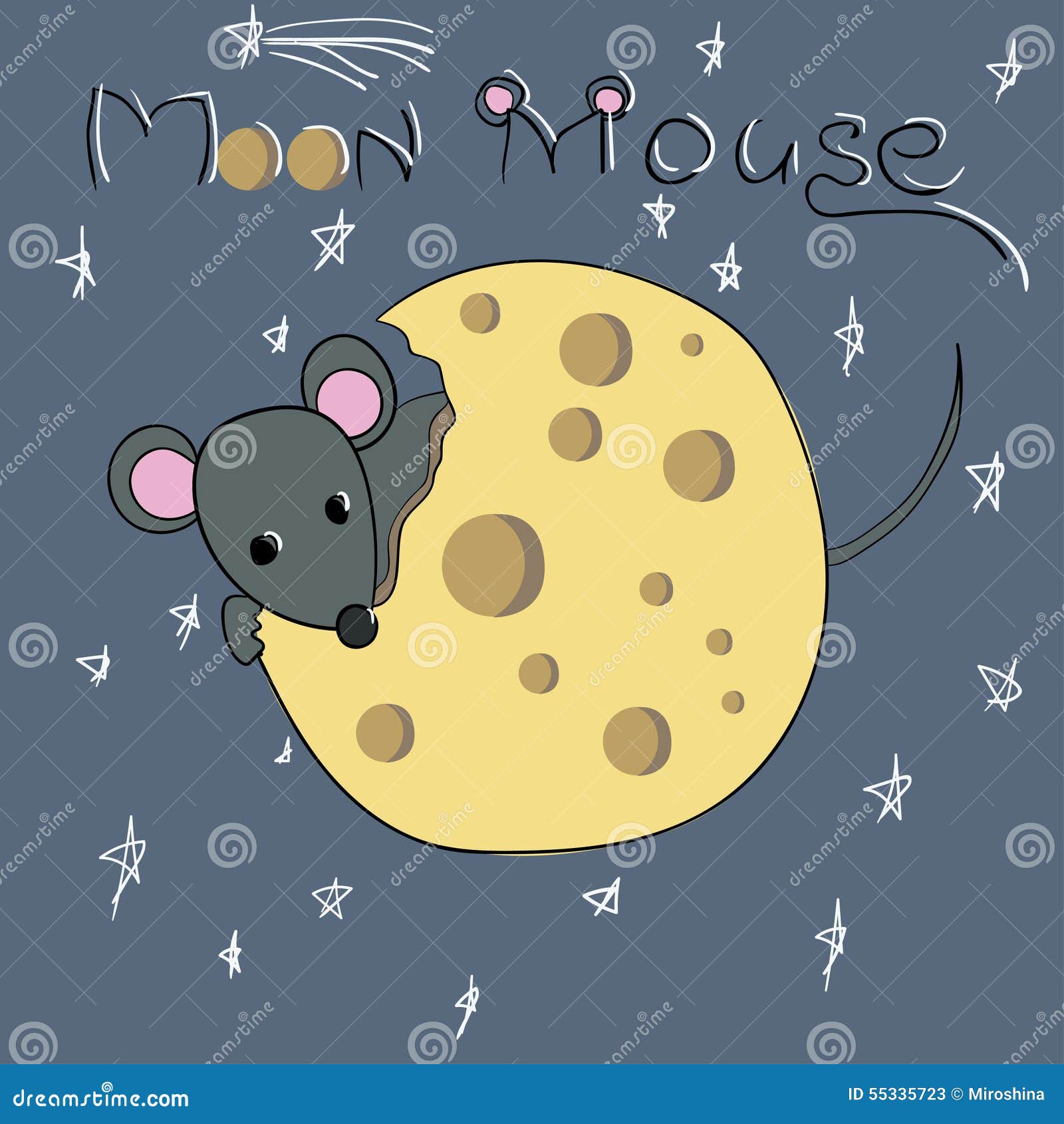 Мышка на сырной Луне