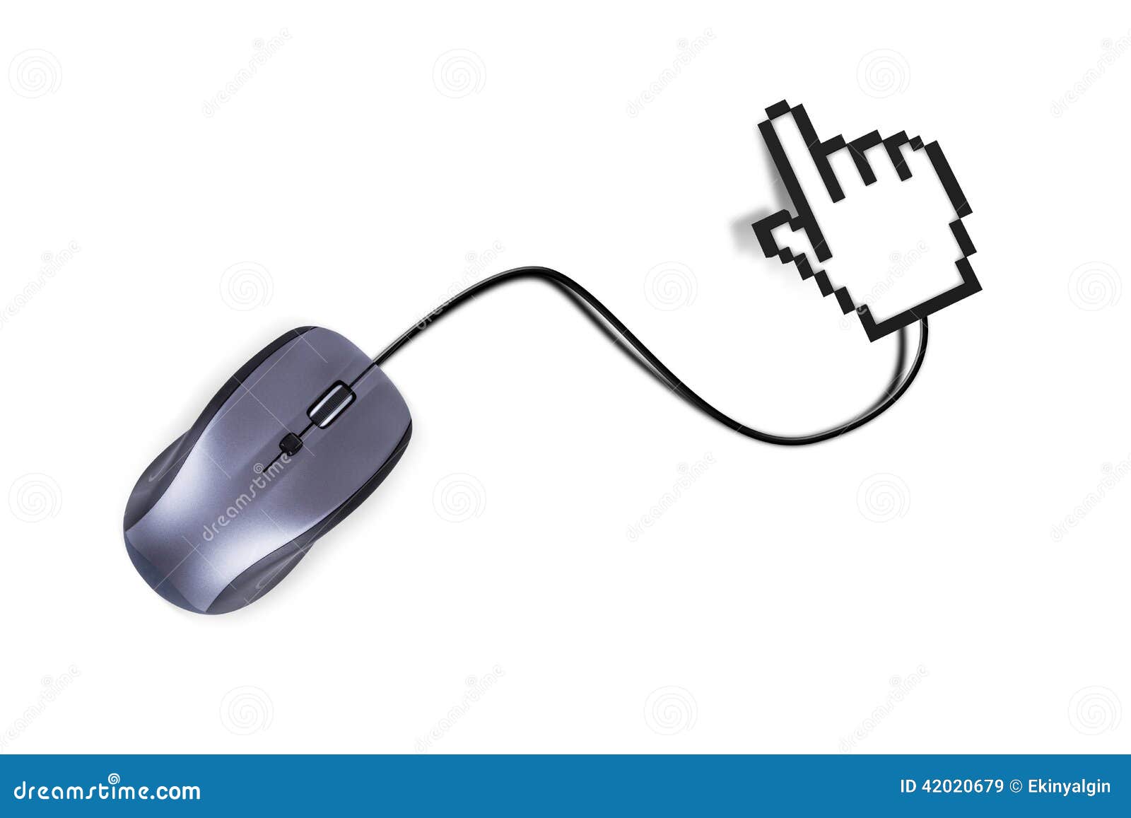 Компьютерная мышь с изображением руки