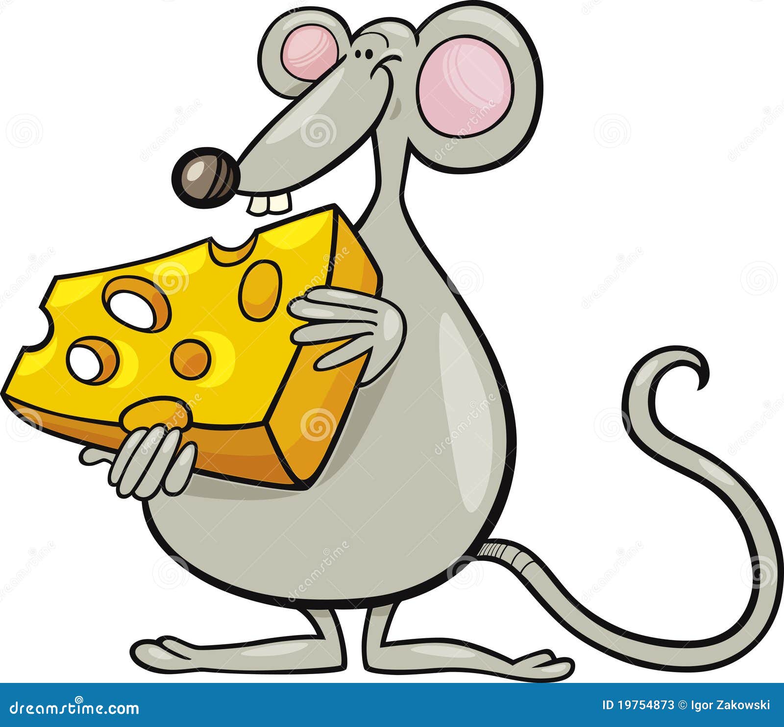 Крыса с сыром вектор