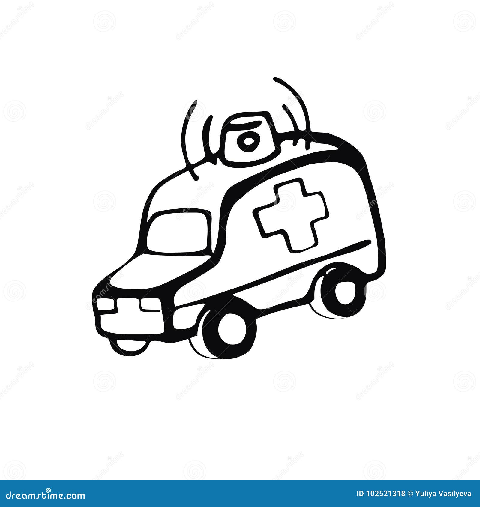 Машина скорой помощи рисунок для детей легкий