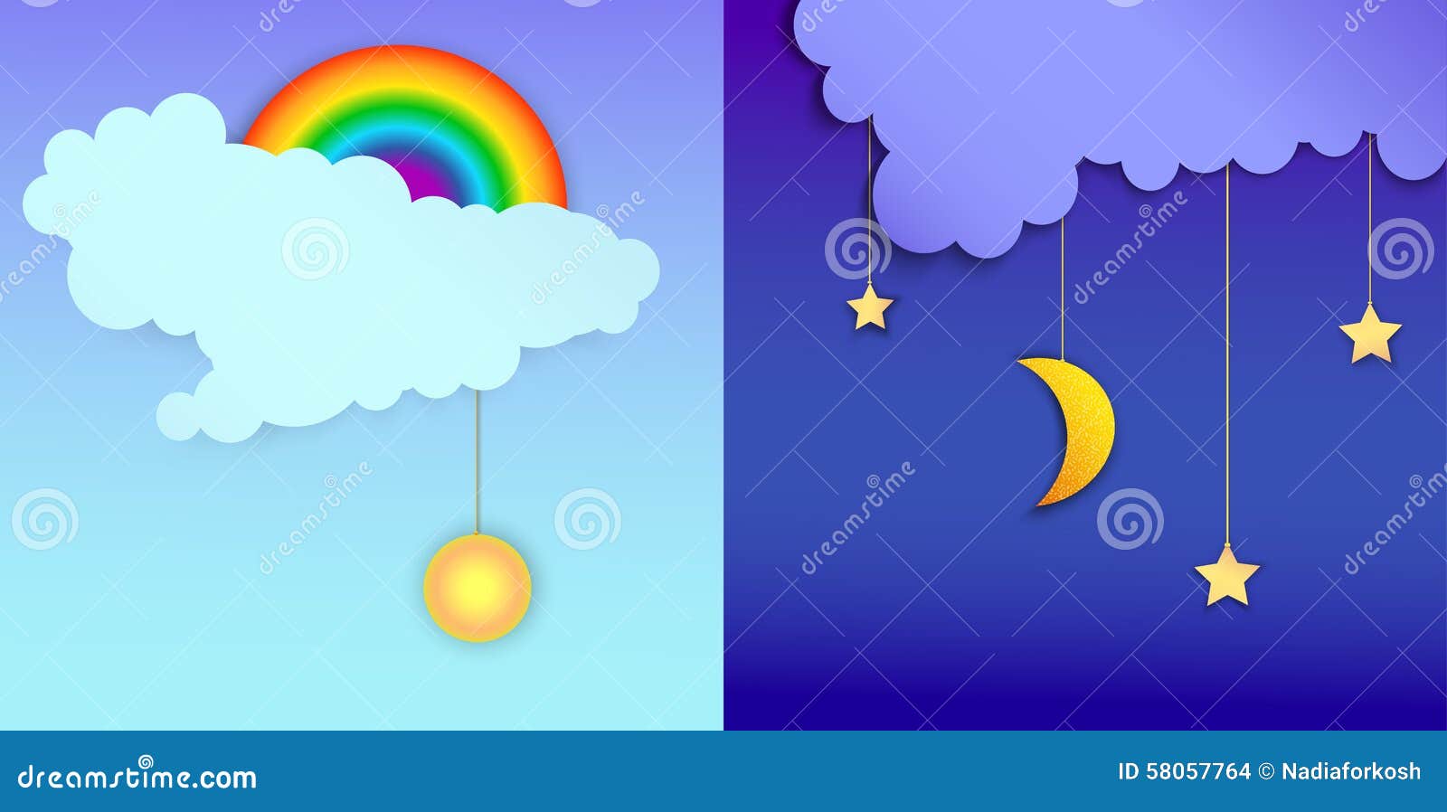 Day and Night picture for Kids