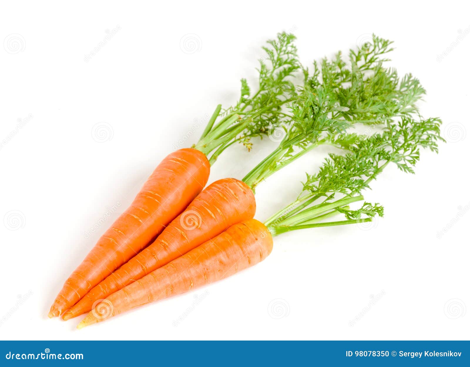 Овощ моркови при листья изолированные на белой предпосылке Стоковое ...