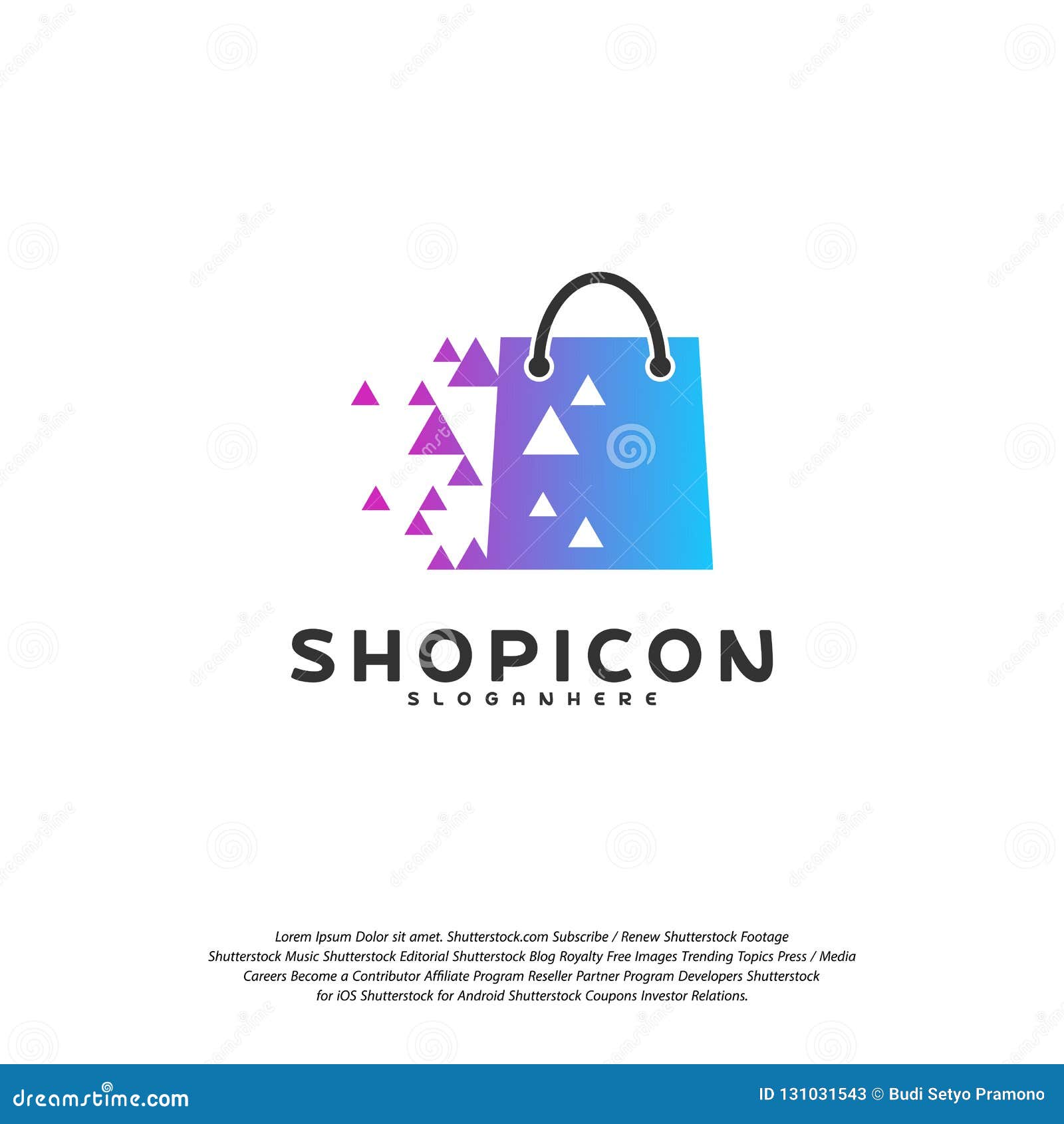 Онлайн вектор дизайна шаблона логотипа рынка магазина магазина, элемент дизайна логотипа магазина пиксела