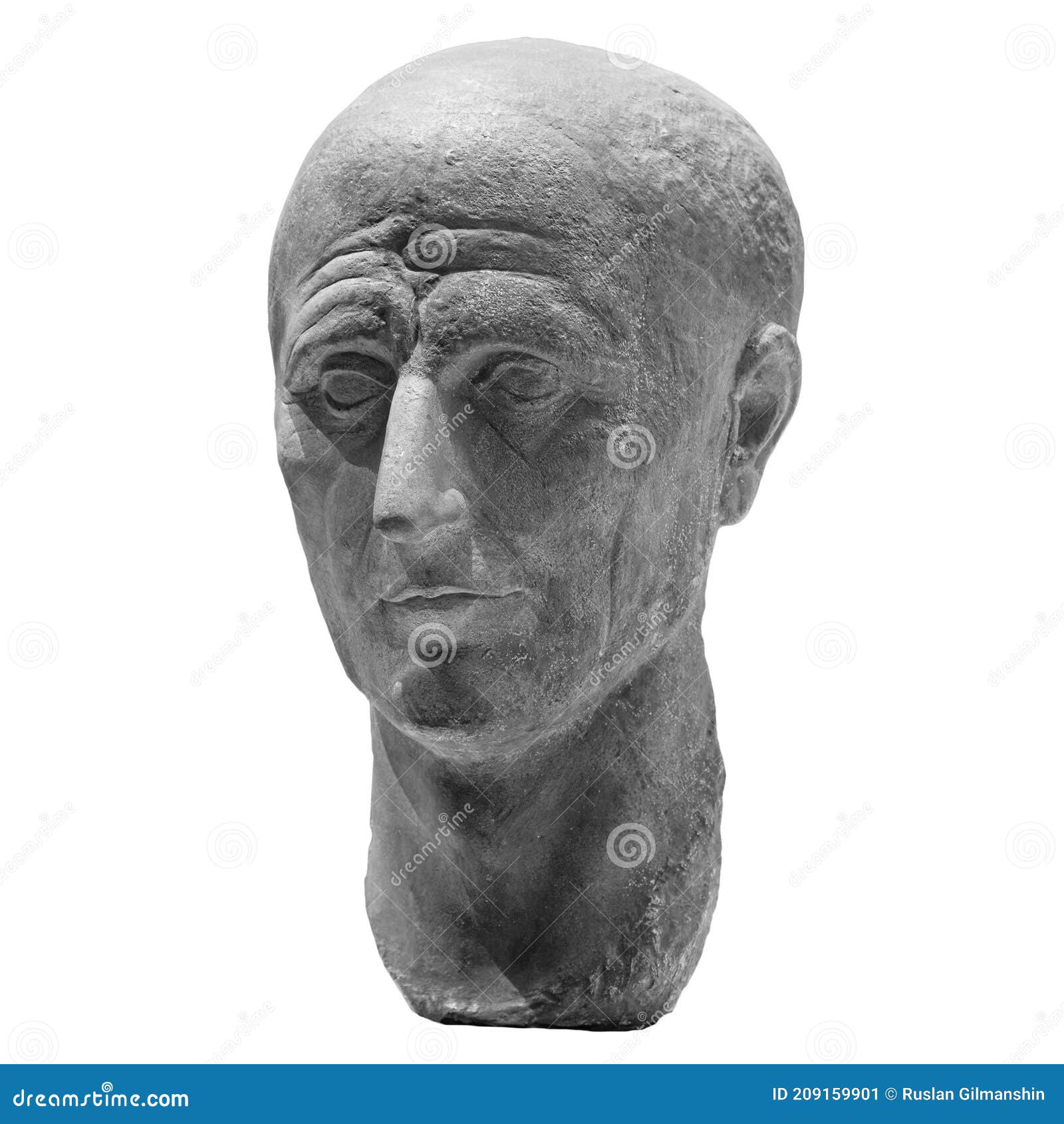Основной пункт старой скульптуры человека. Каменная сторона ...