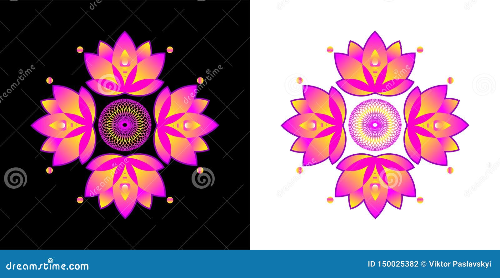 Stylized Lotus Flower. Bring Good Luck Stock Vector Illustration of