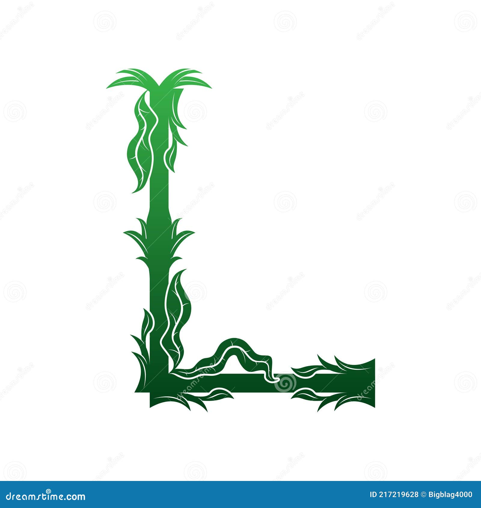 Floral Decorative Uppercase Letter.Art Font Isolated on White